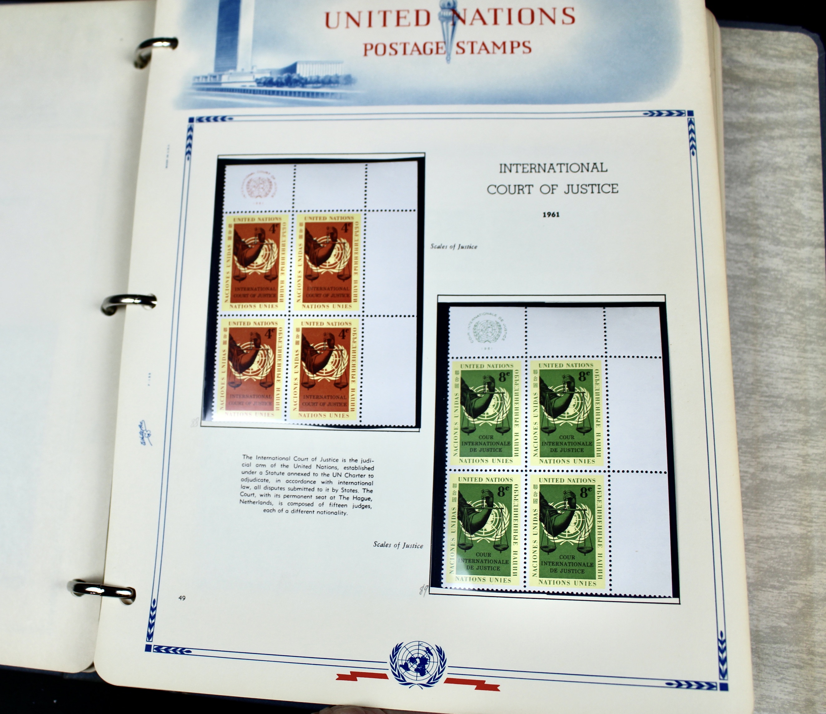 United Nations Postage Stamp Collection, 1957 to 1970