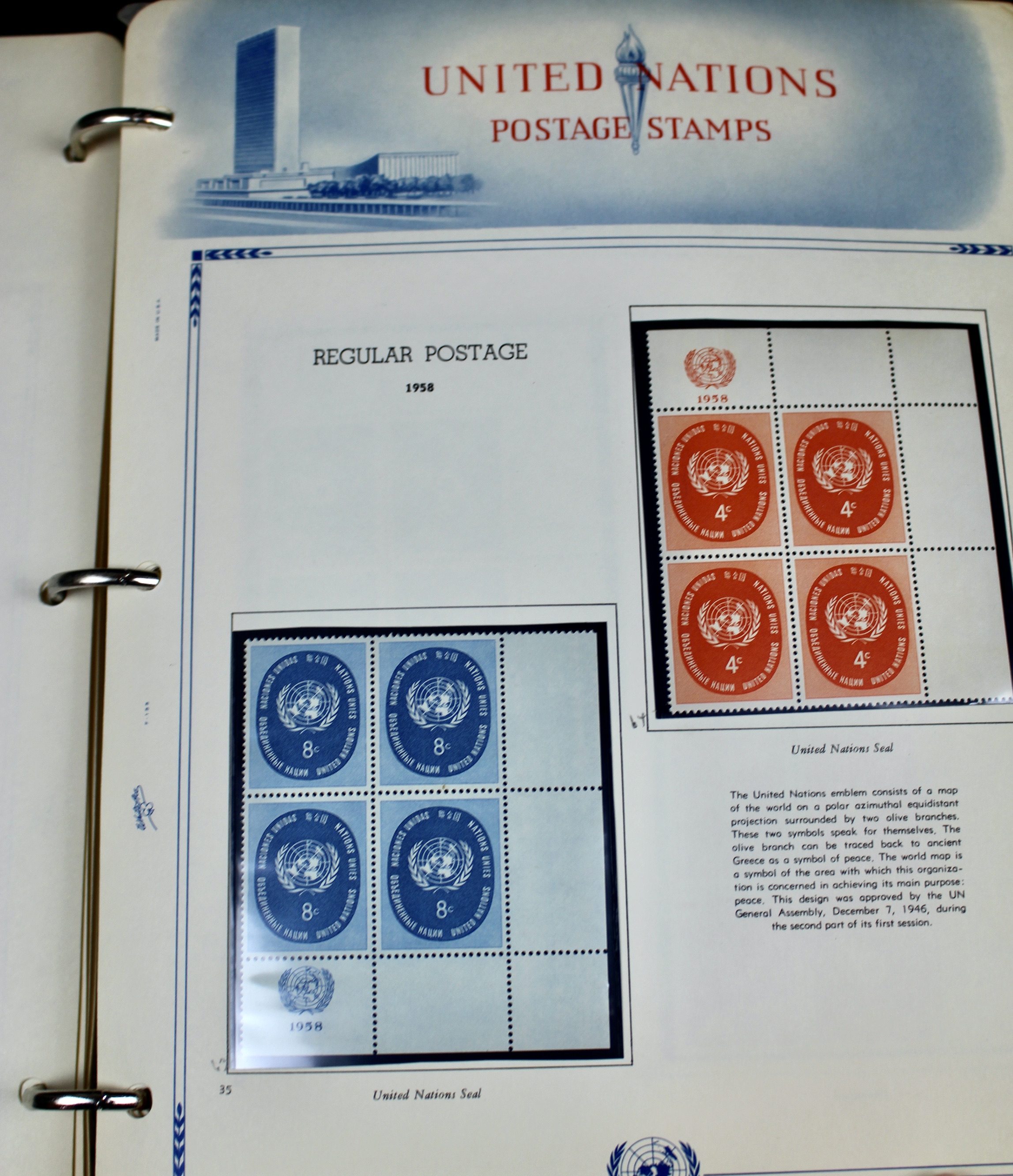 United Nations Postage Stamp Collection, 1957 to 1970