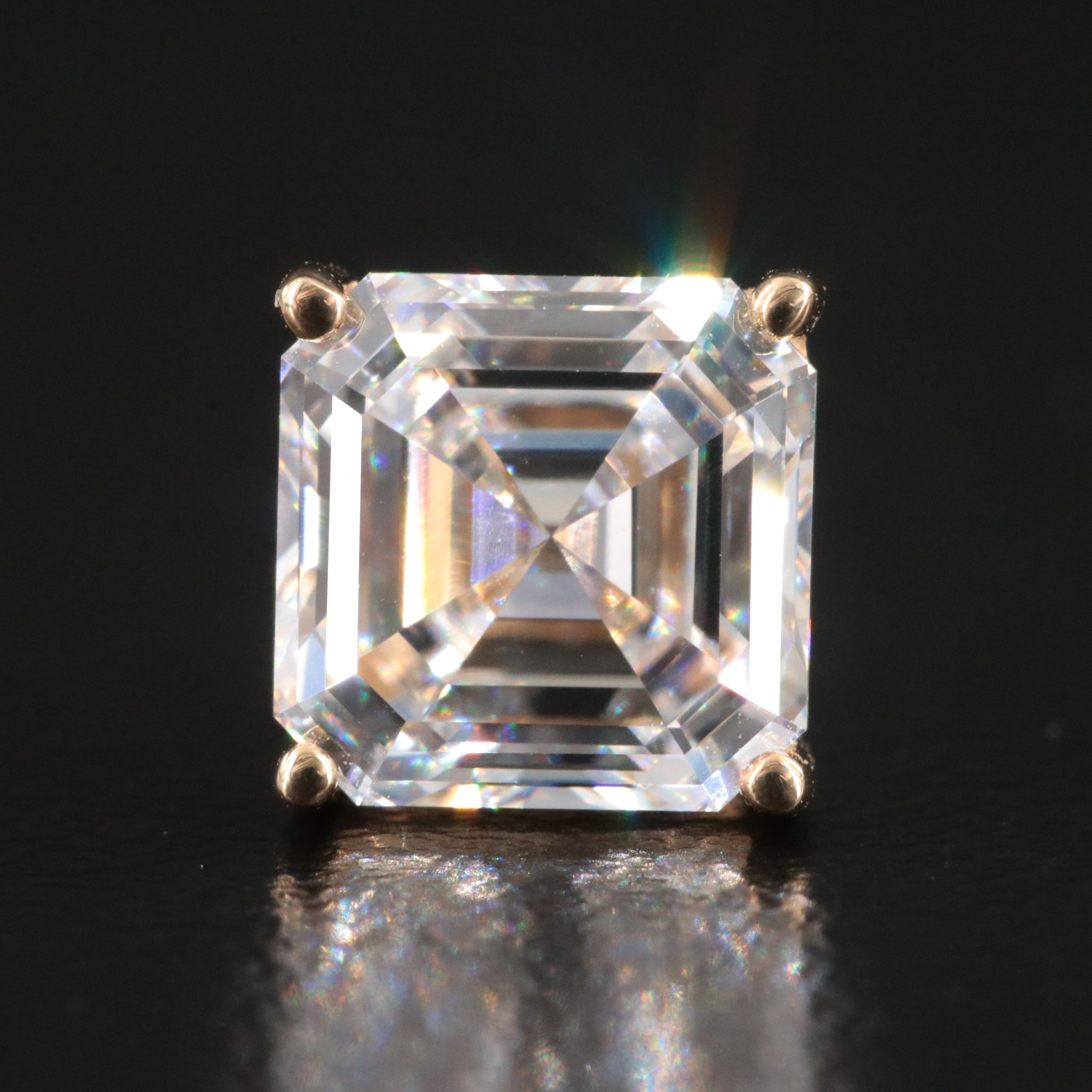 18K 4.09 CTW Lab Grown Diamond Stud Earrings with IGI Report