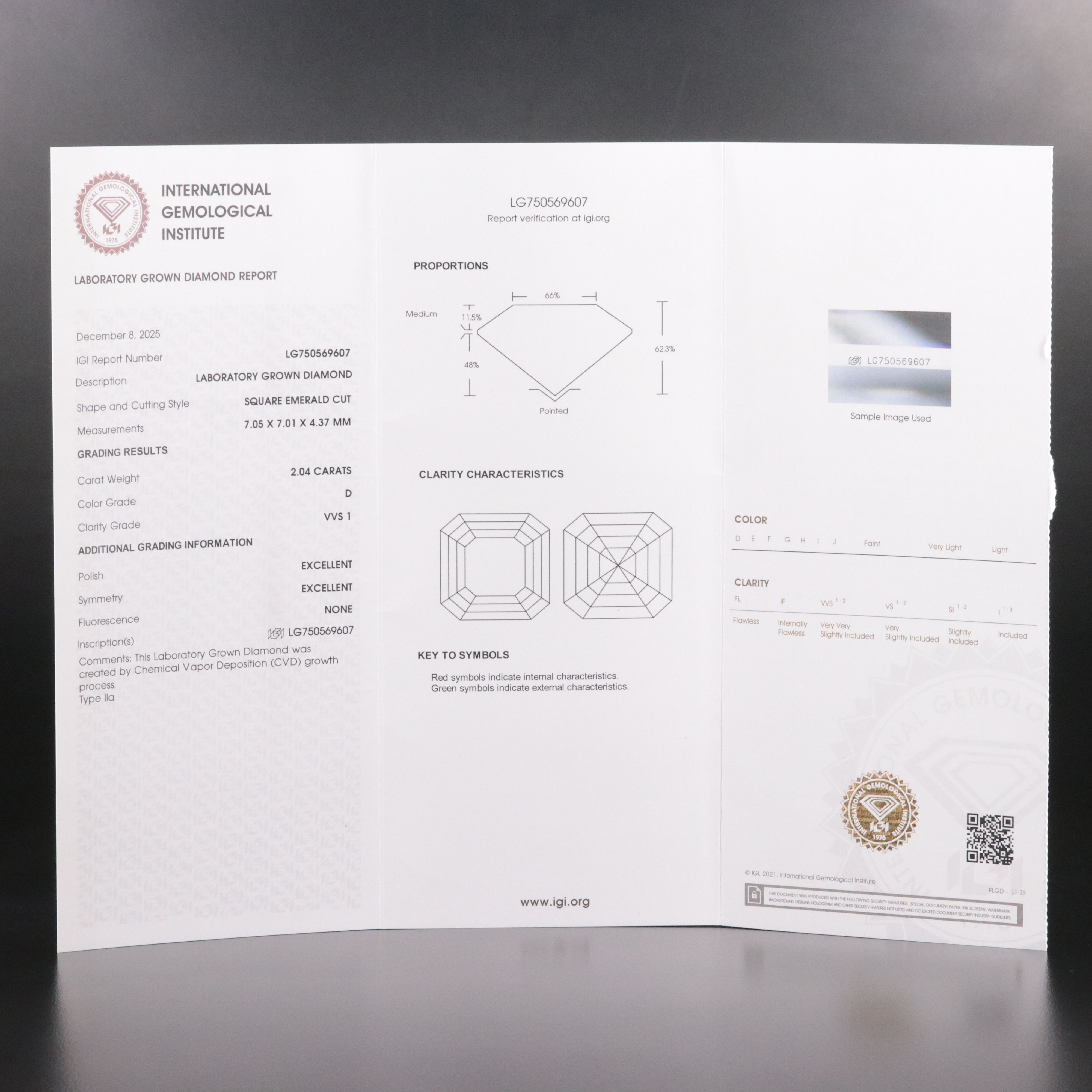 18K 4.09 CTW Lab Grown Diamond Stud Earrings with IGI Report