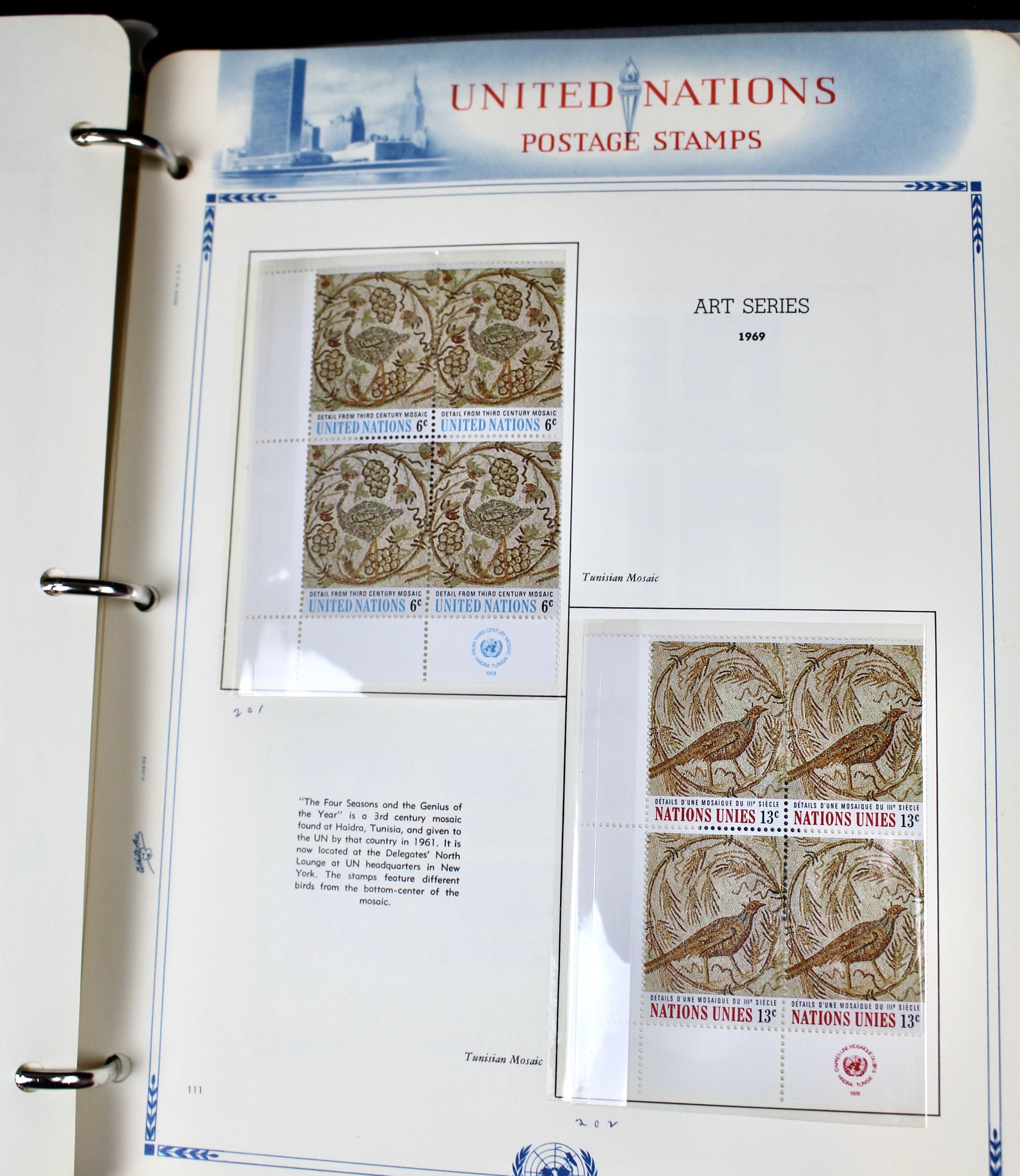 United Nations Postage Stamp Collection, 1957 to 1970