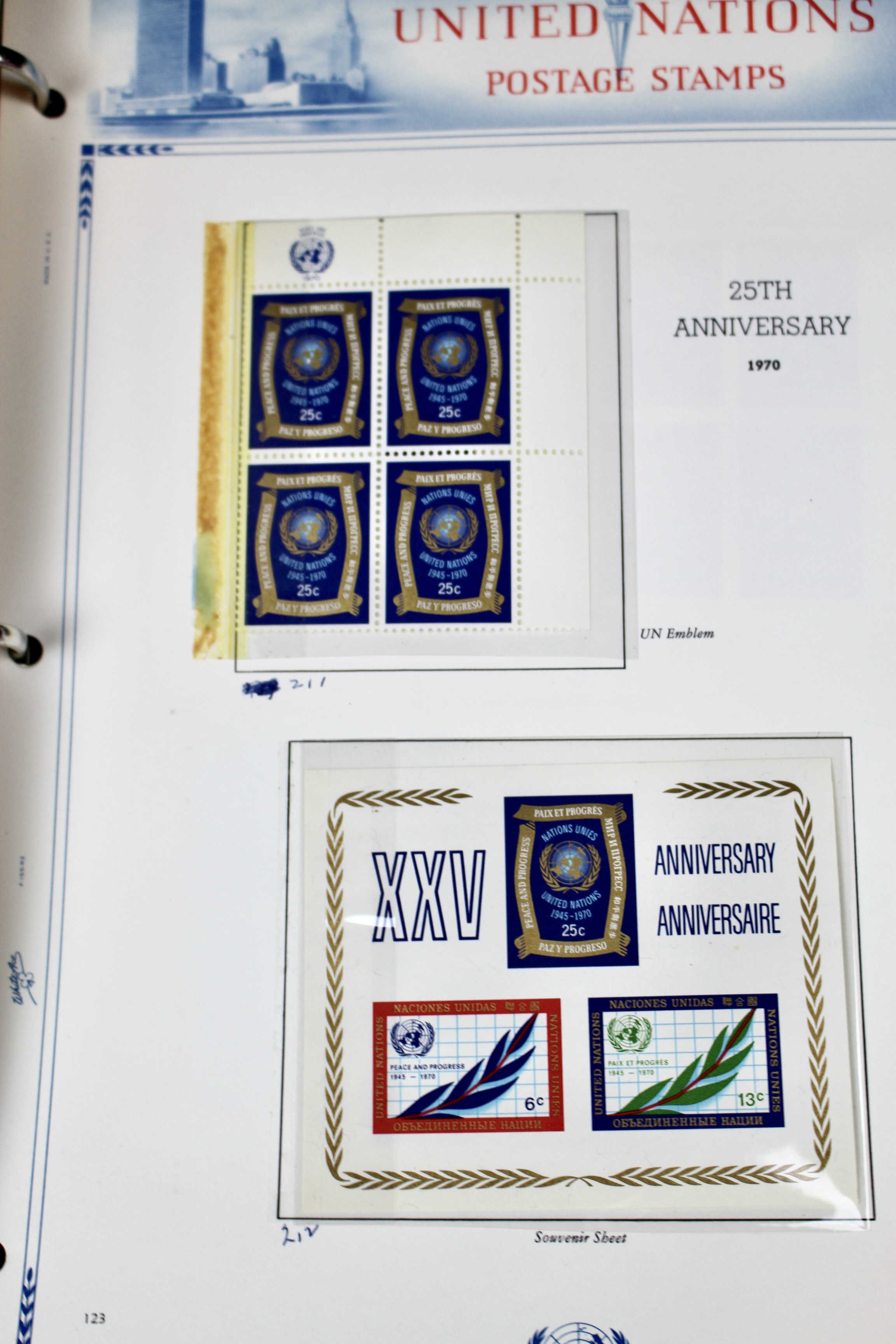 United Nations Postage Stamp Collection, 1957 to 1970