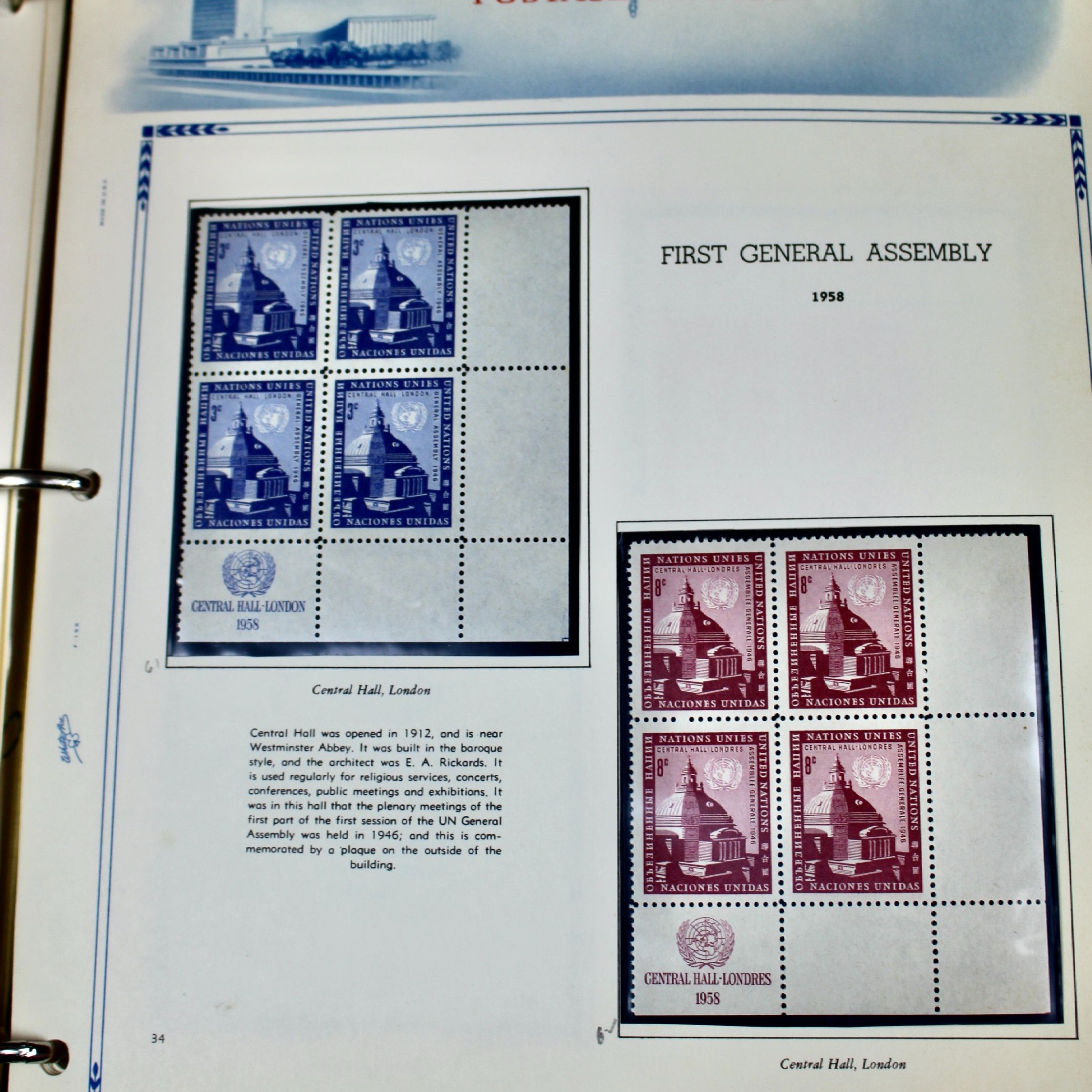 United Nations Postage Stamp Collection, 1957 to 1970