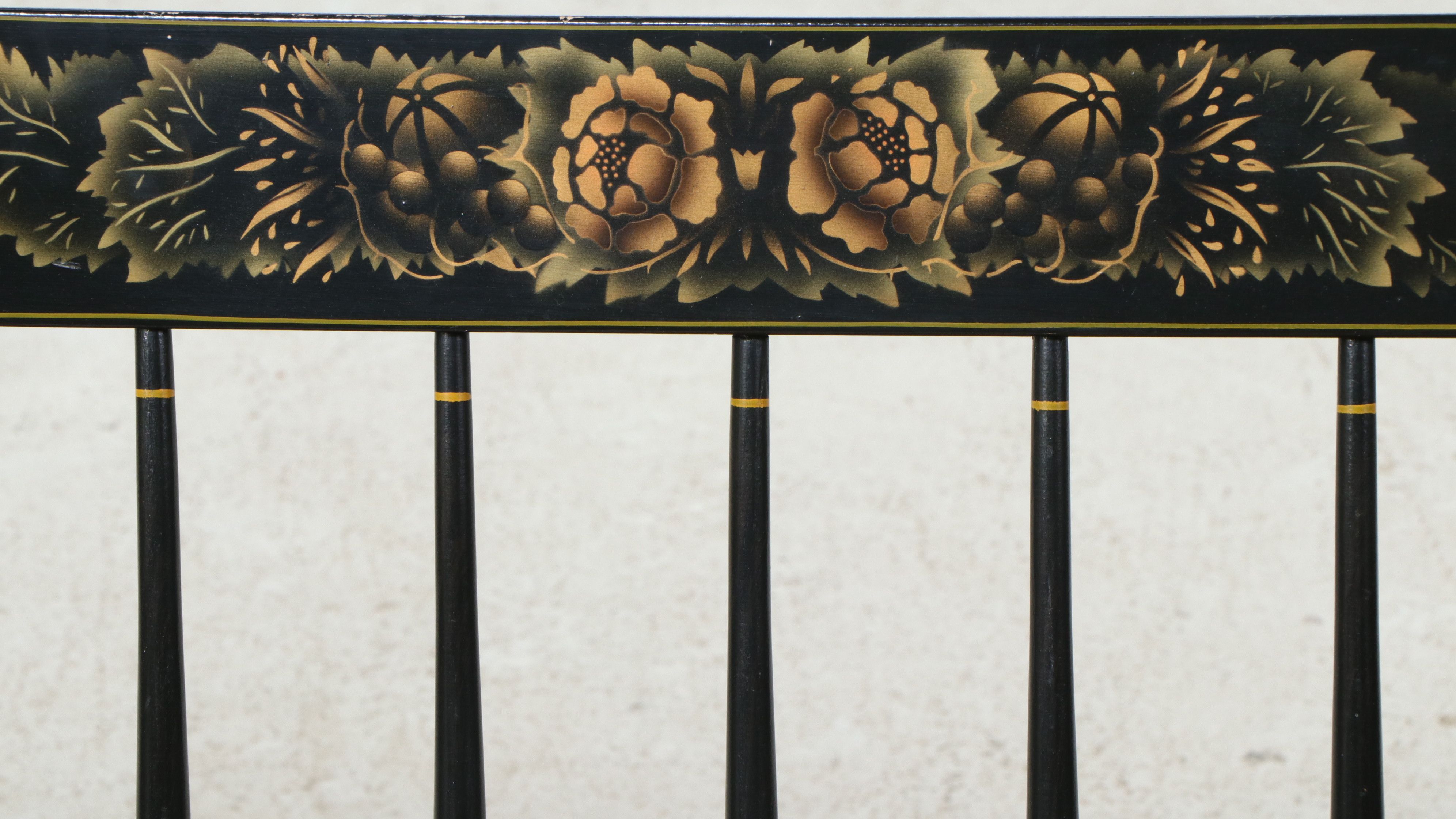 L. Hitchcock Colonial Revival Style Stenciled Bench