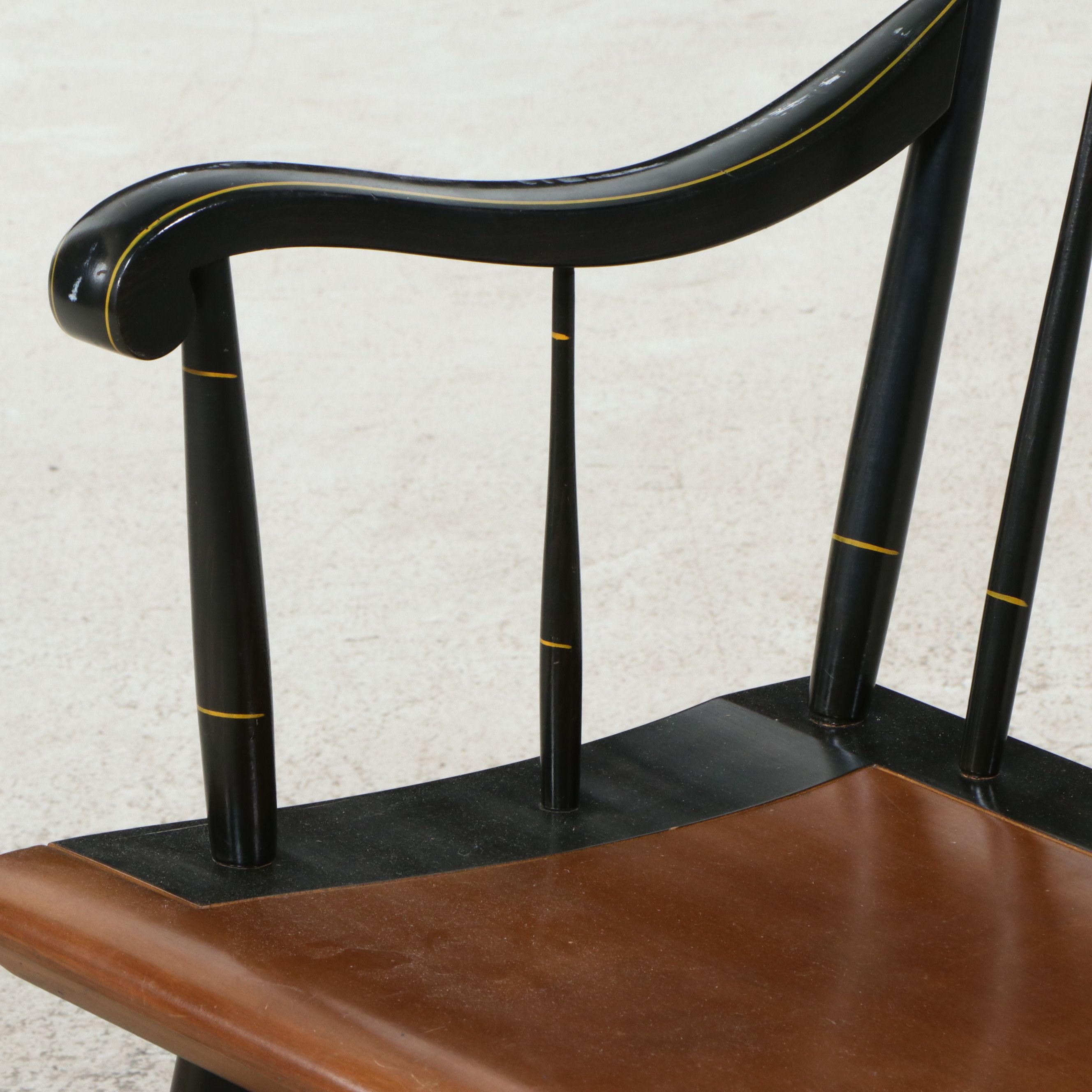 L. Hitchcock Colonial Revival Style Stenciled Bench