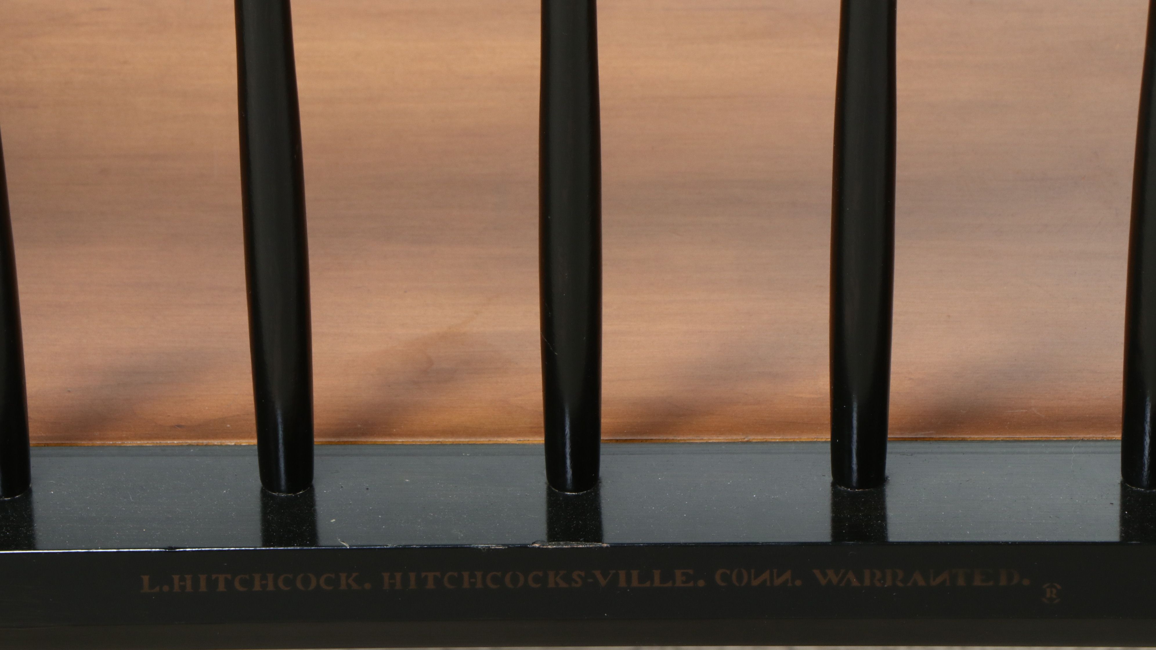 L. Hitchcock Colonial Revival Style Stenciled Bench