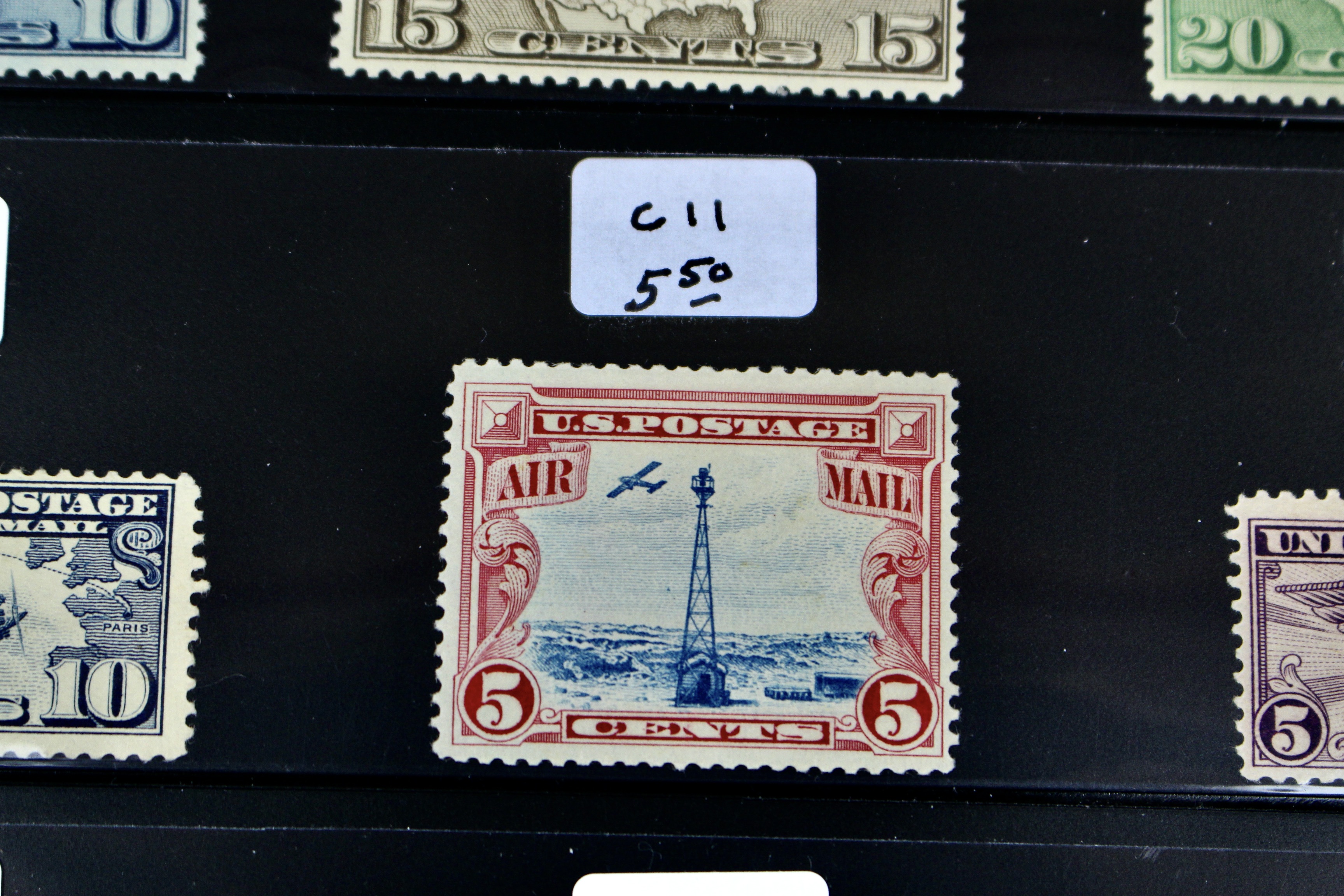 Fifteen Different Early U.S. Airmail Postage Stamps, MH