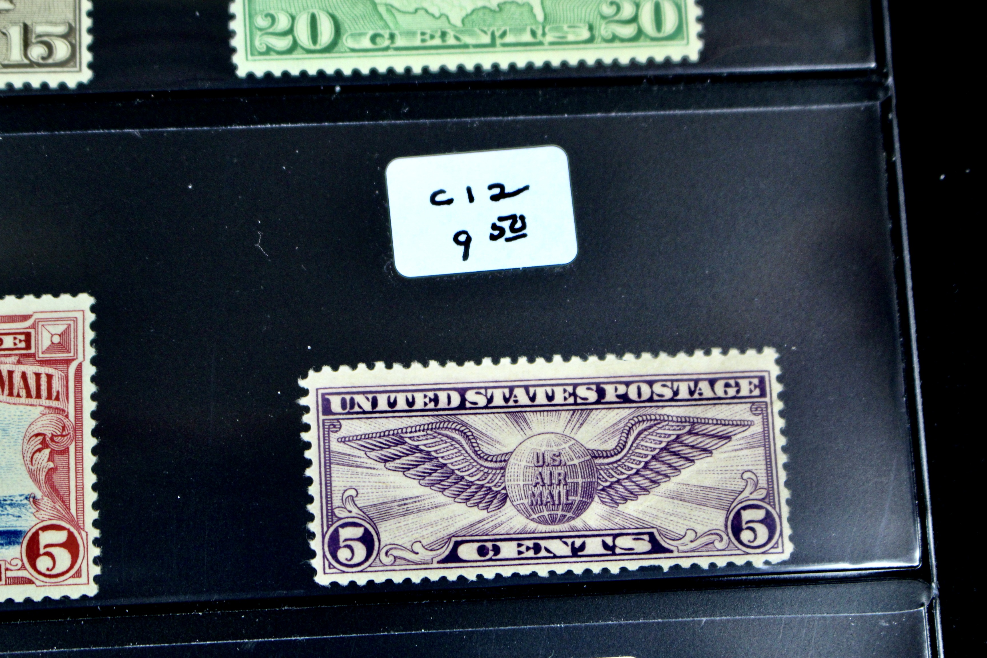 Fifteen Different Early U.S. Airmail Postage Stamps, MH