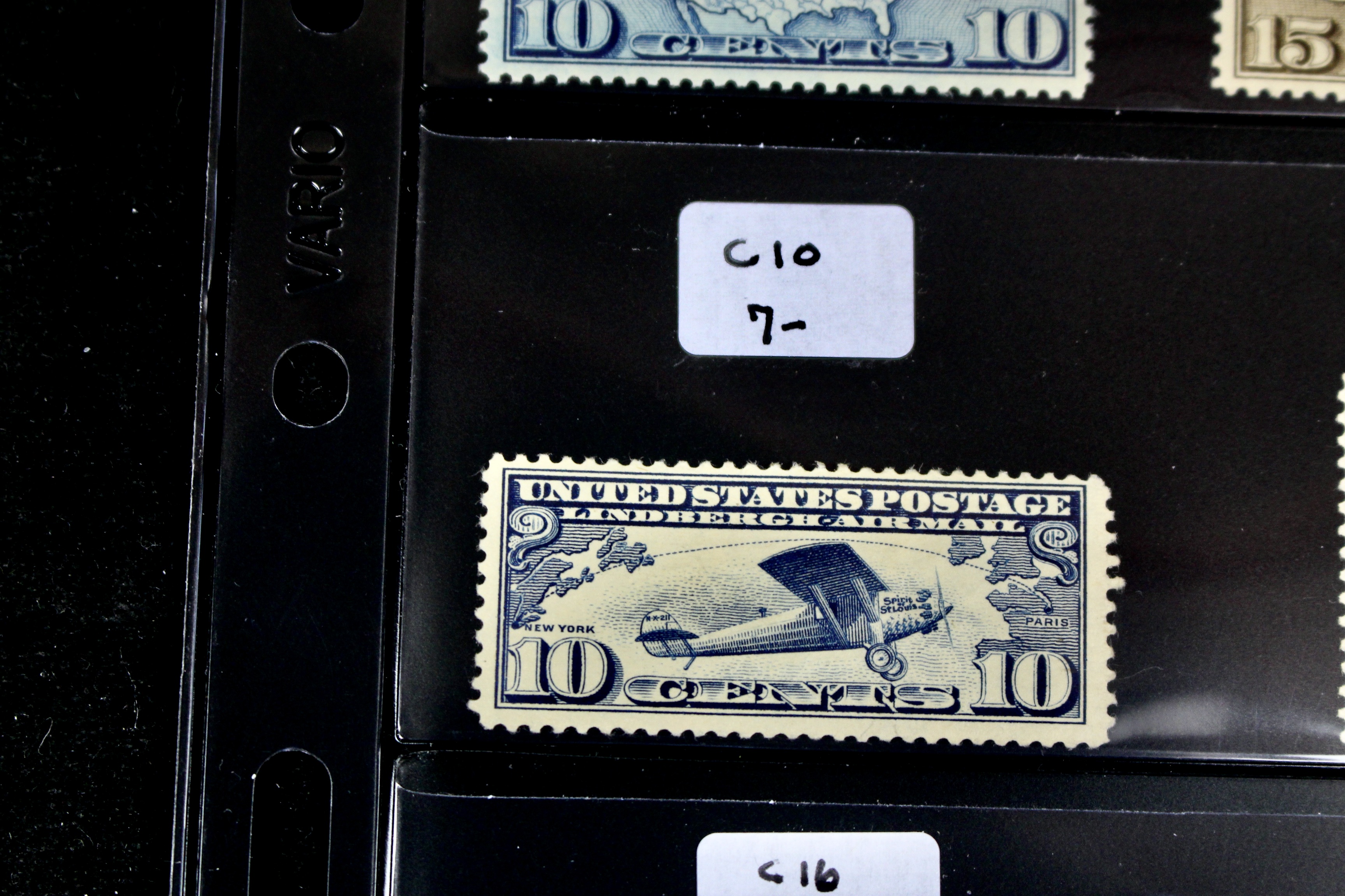 Fifteen Different Early U.S. Airmail Postage Stamps, MH