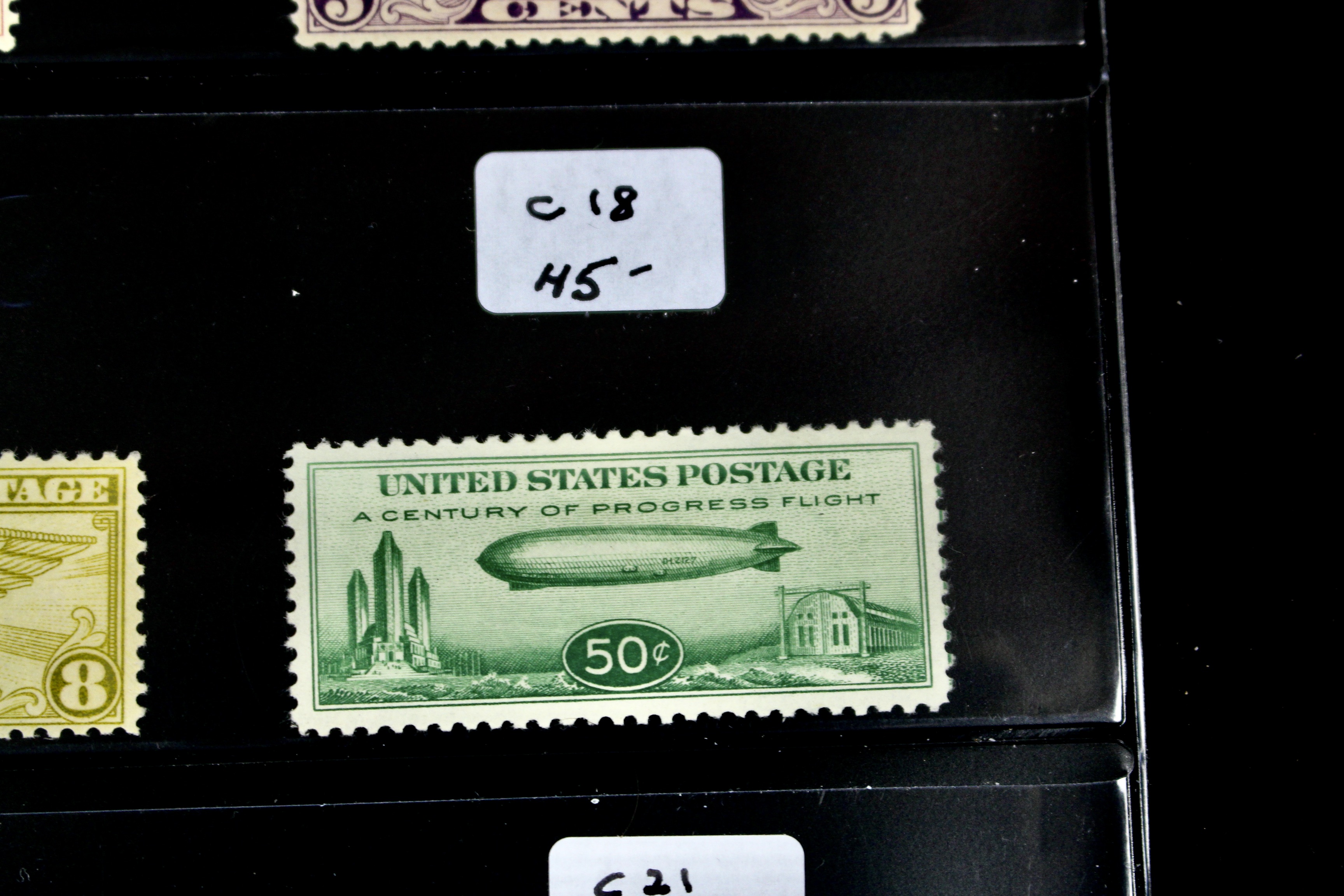 Fifteen Different Early U.S. Airmail Postage Stamps, MH