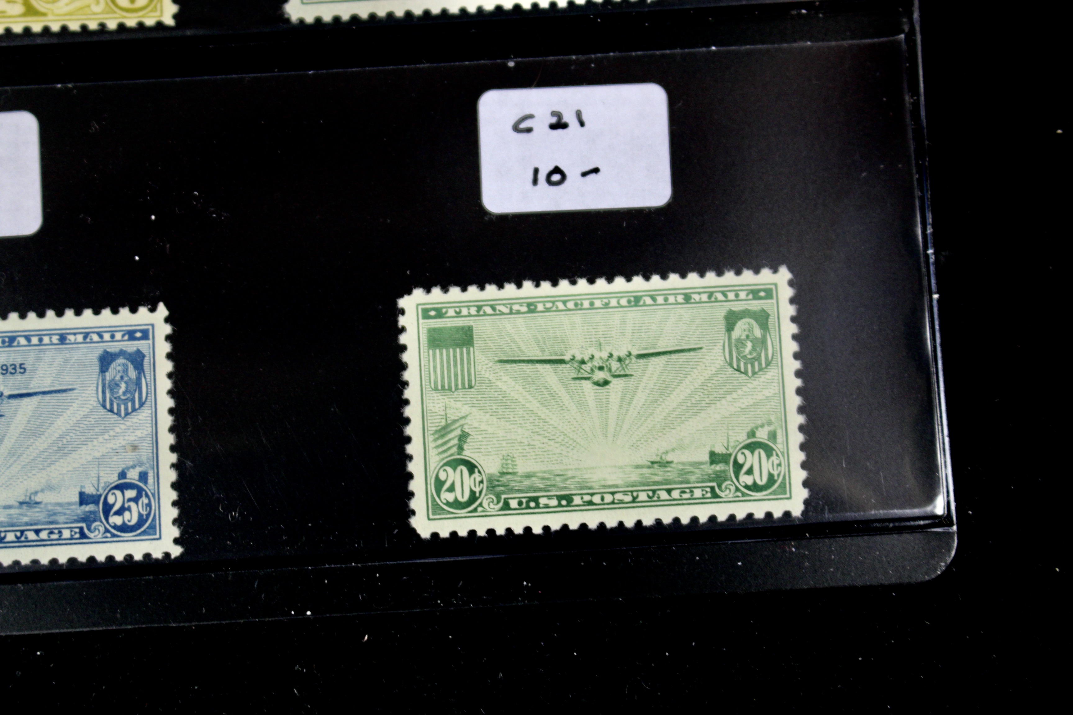 Fifteen Different Early U.S. Airmail Postage Stamps, MH