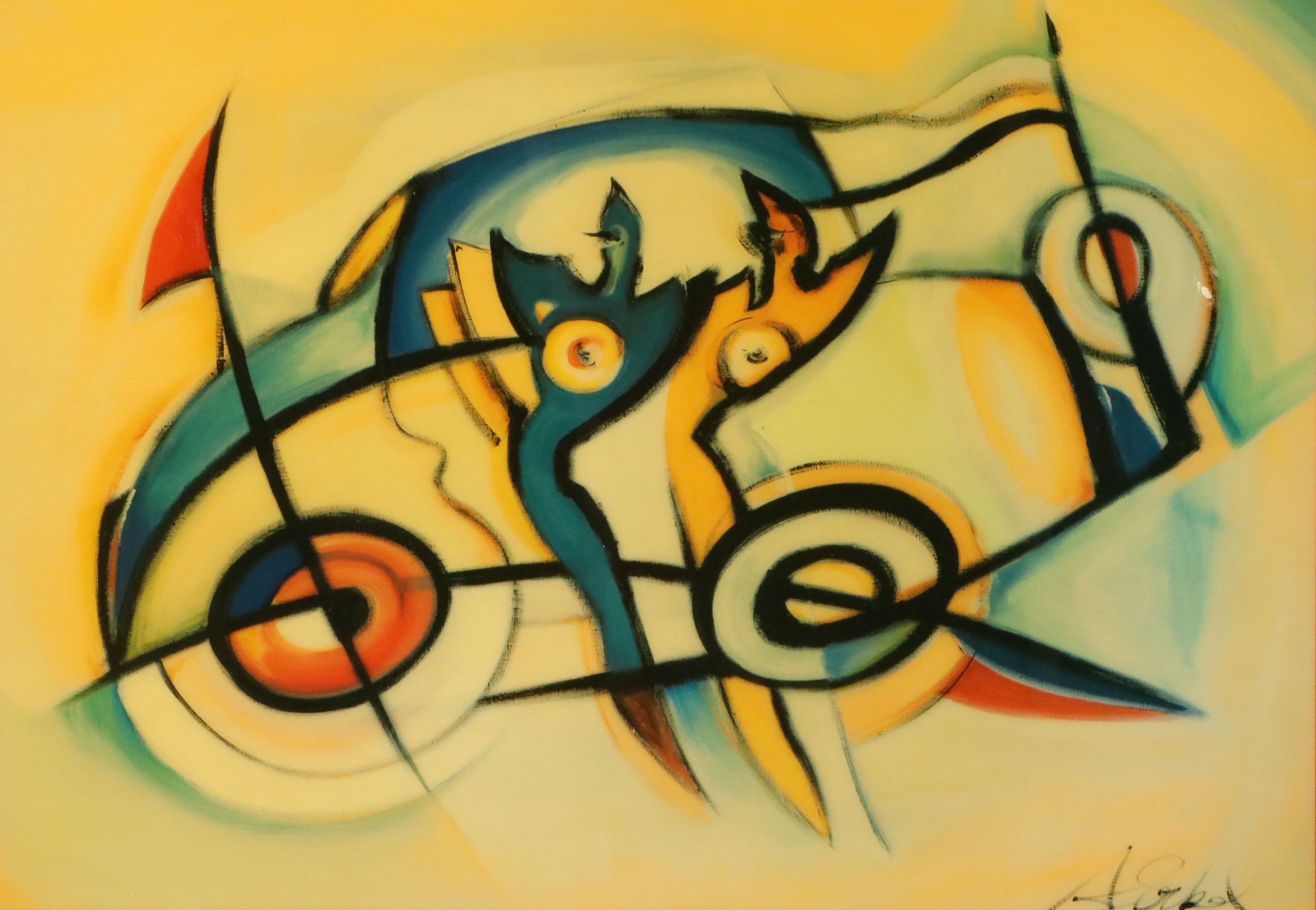 Abstract Offset Lithograph After Alfred Gockel, Late 20th to 21st Century