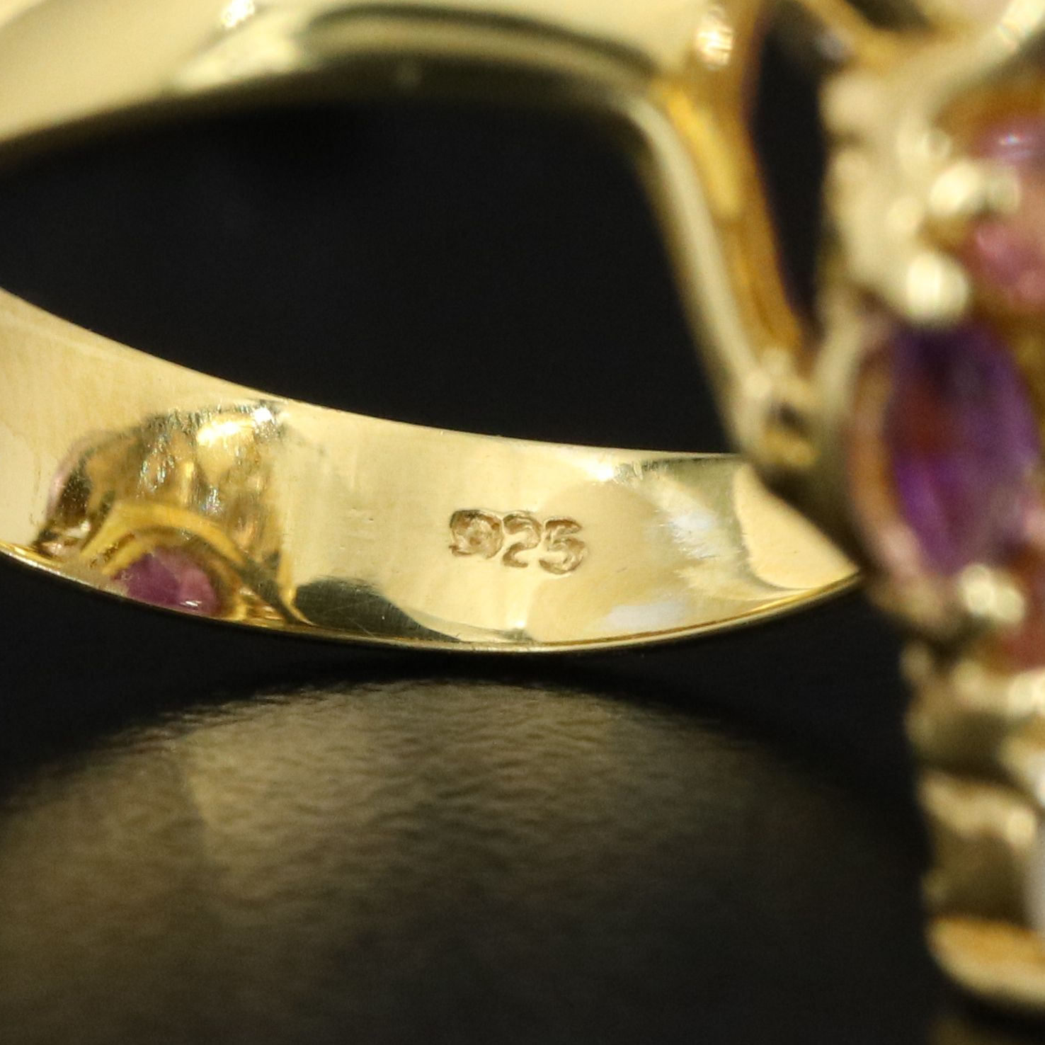 Sterling Ring with Amethyst, Opal, and Rose Quartz