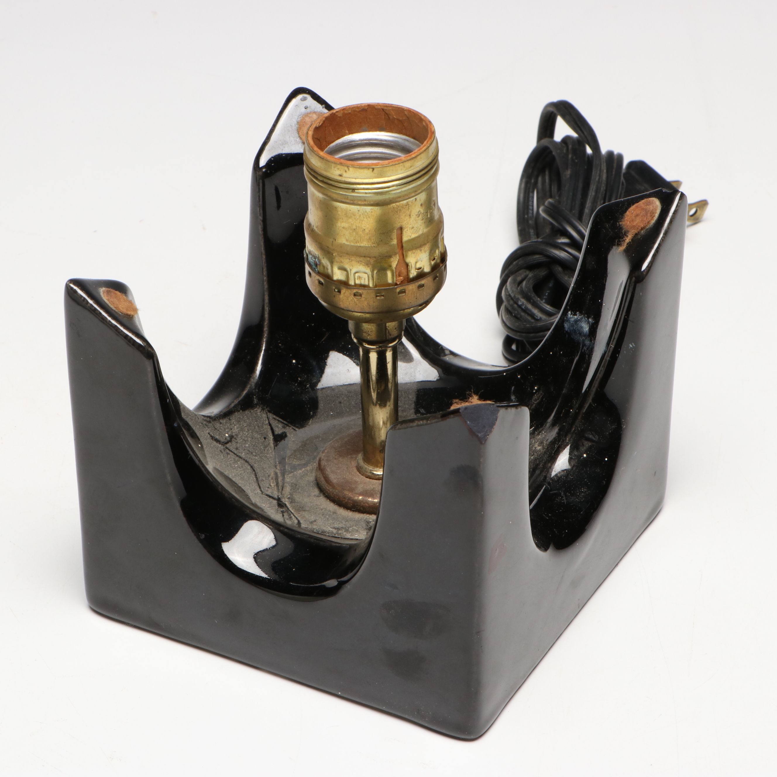 MCM Robert Sonneman "Orbiter" Metal Wall Lamp with White Globe Accent Lamp