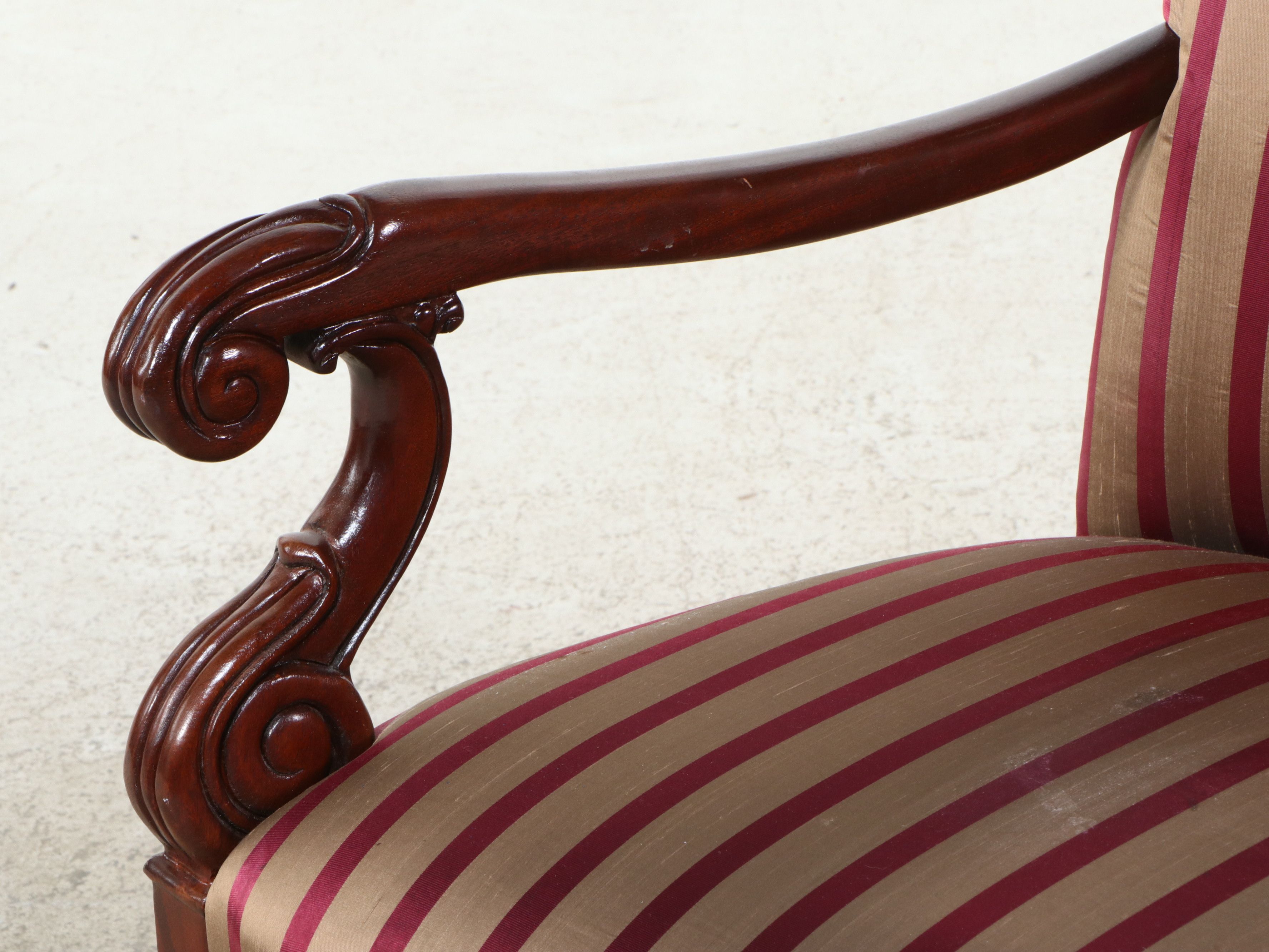 Hickory Chair "Charles X" Mahogany Armchair, 21st Century