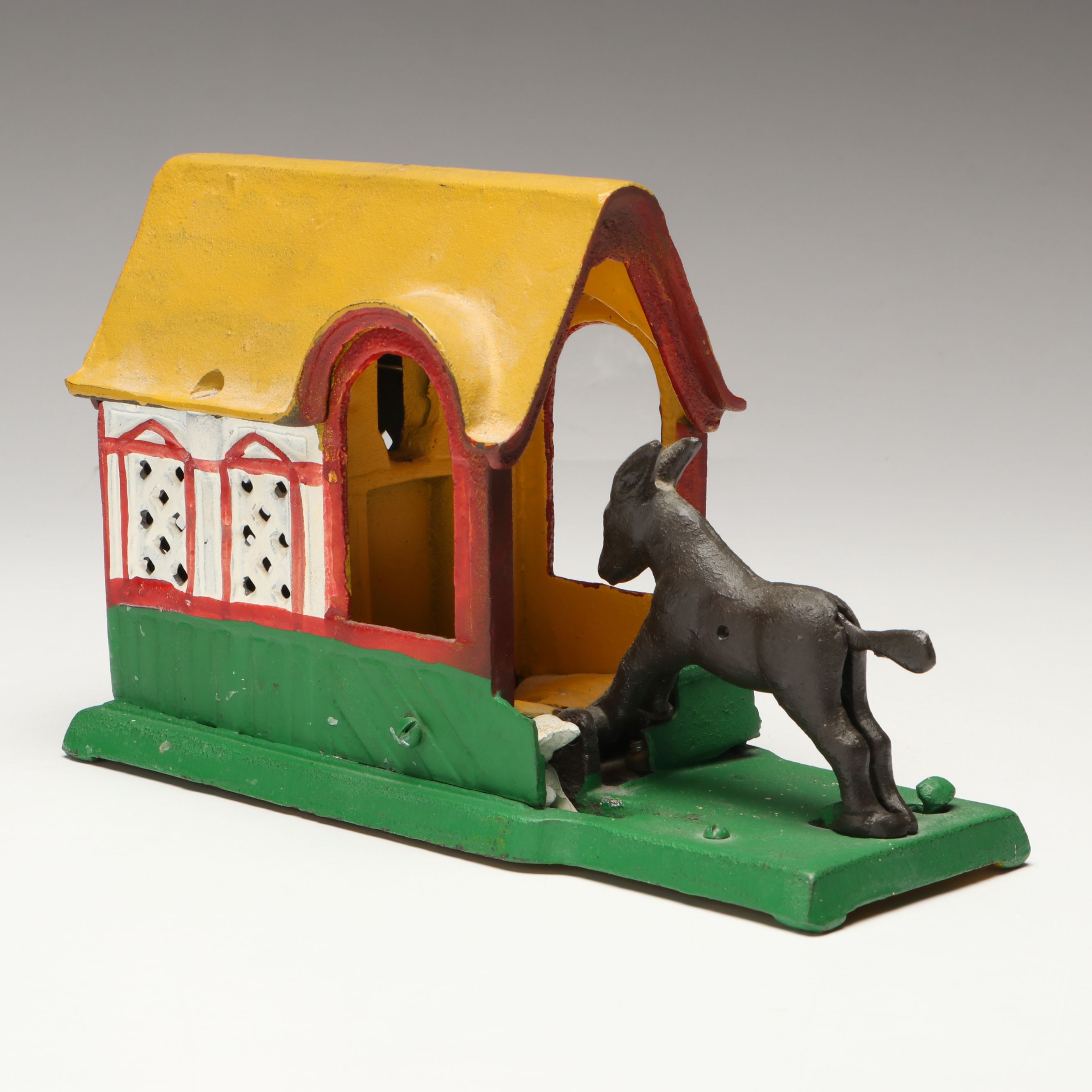 Kicking Mule Cast Iron Coin Bank