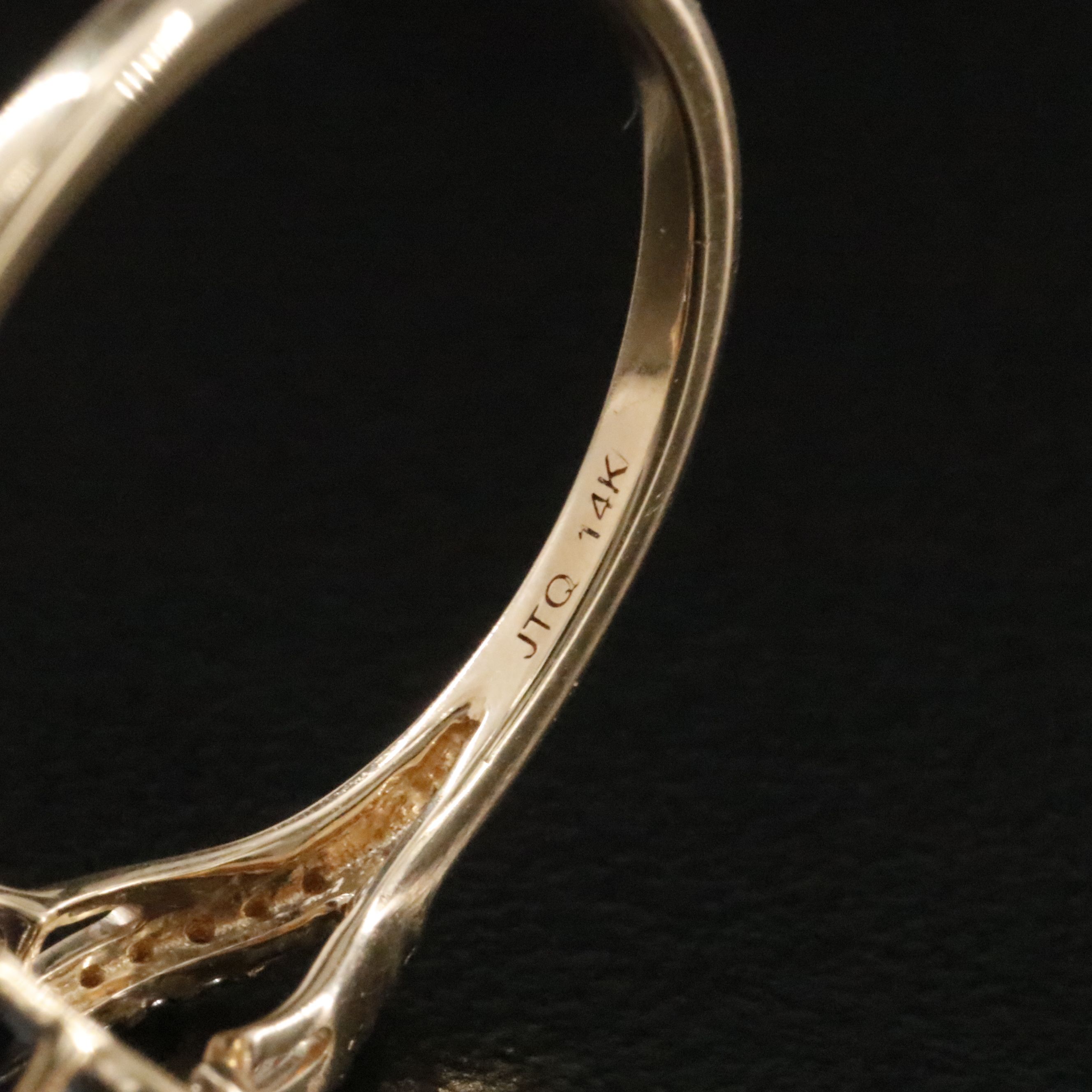 14K 1.92 CT Lab Grown Sapphire and Moissanite Ring