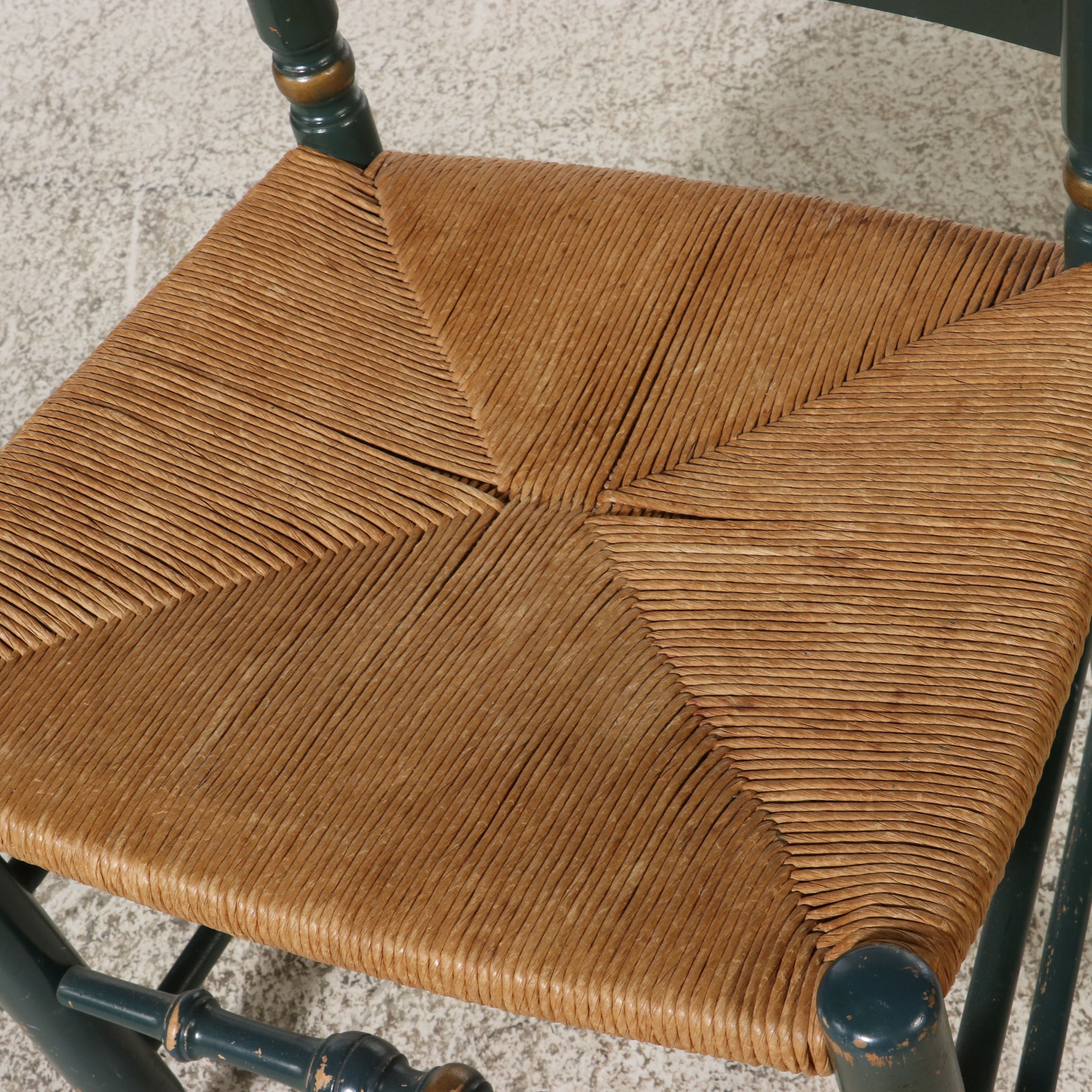 L. Hitchcock Stenciled Ladderback Side Chair