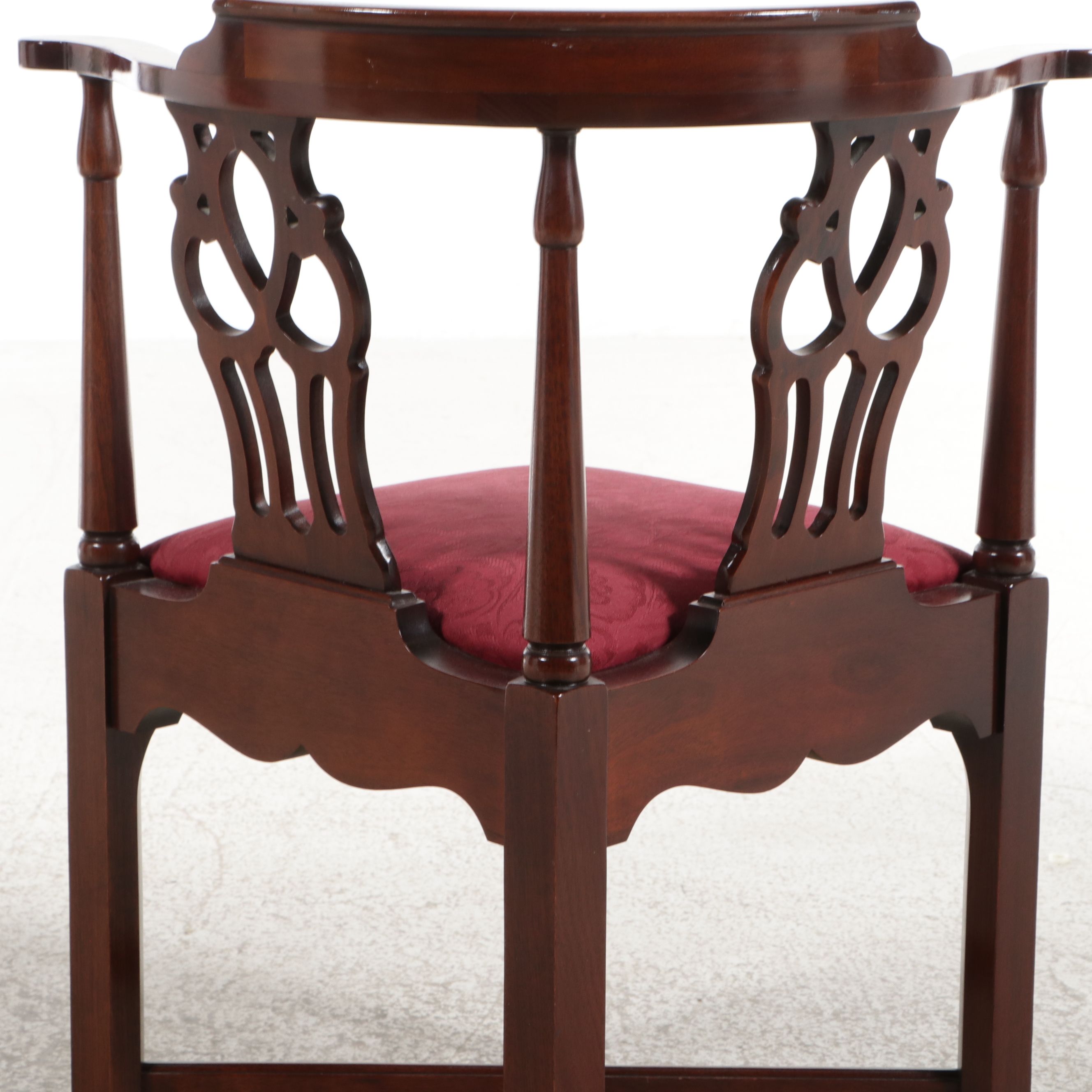 Carved Mahogany Corner Chair