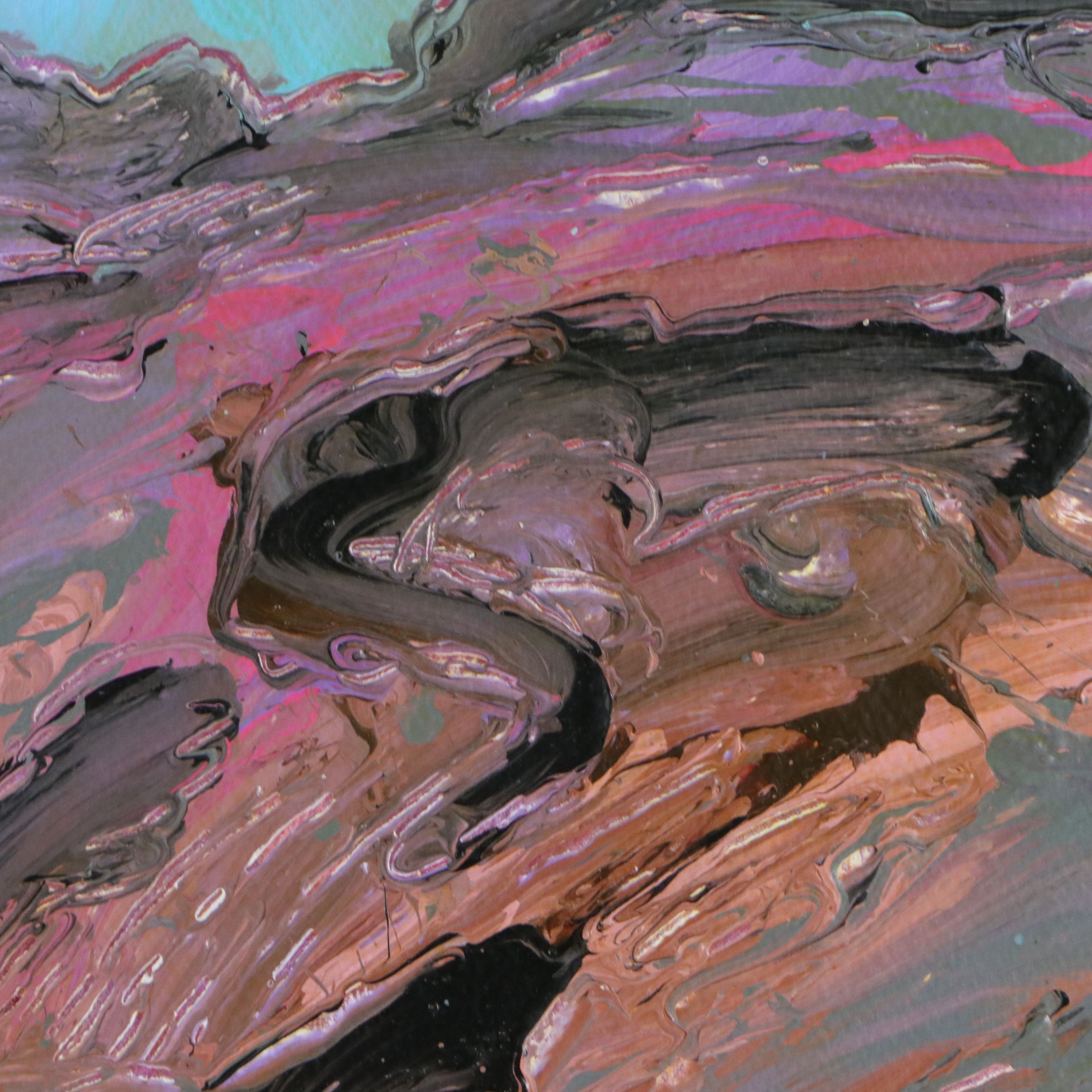 Harry Hilson Acrylic Painting "Rose Hill 3," Mid-Late 20th Century