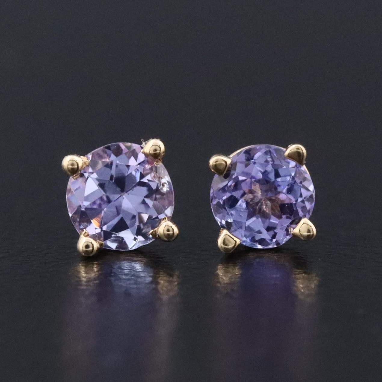 14K Tanzanite Stud Earrings
