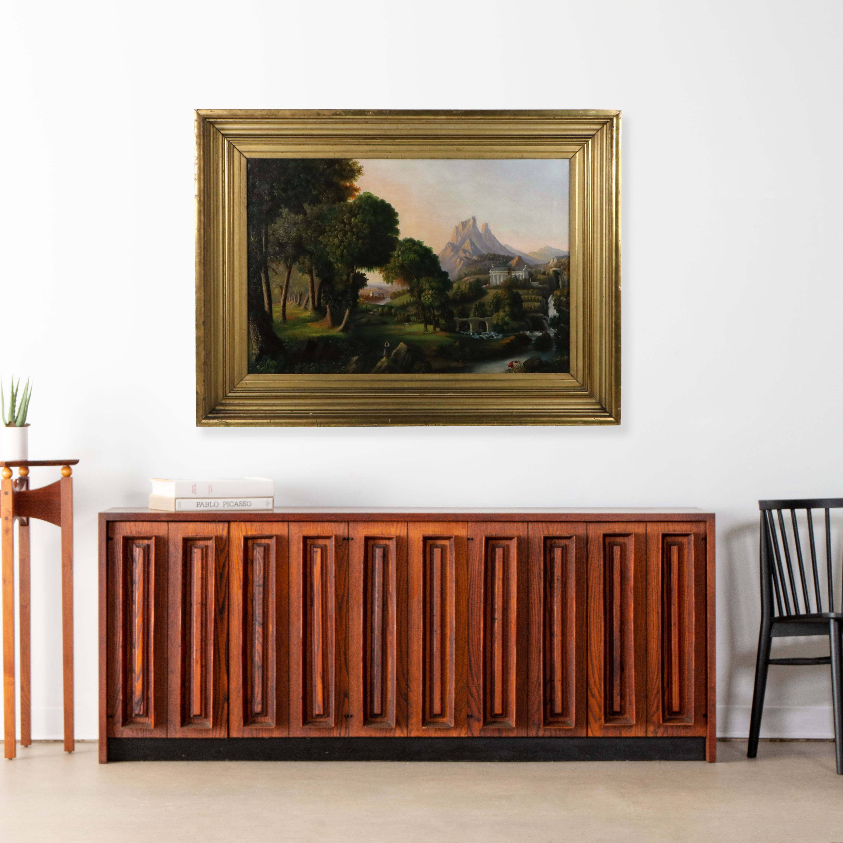 After Thomas Cole Oil Painting "Dream of Arcadia", Late 19th Century