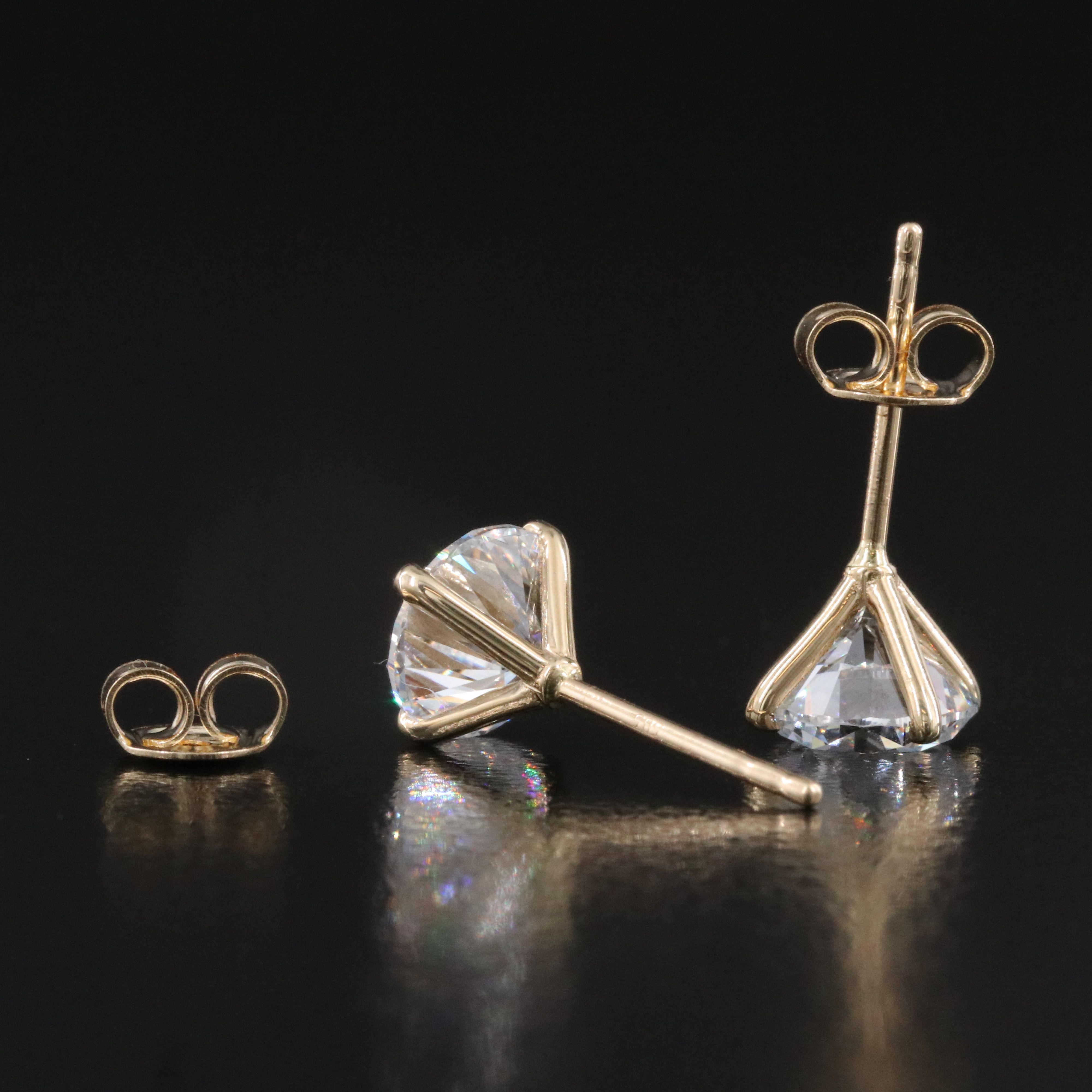 14K 3.06 CTW Lab Grown Diamond Stud Earrings with IGI Jewelry Report