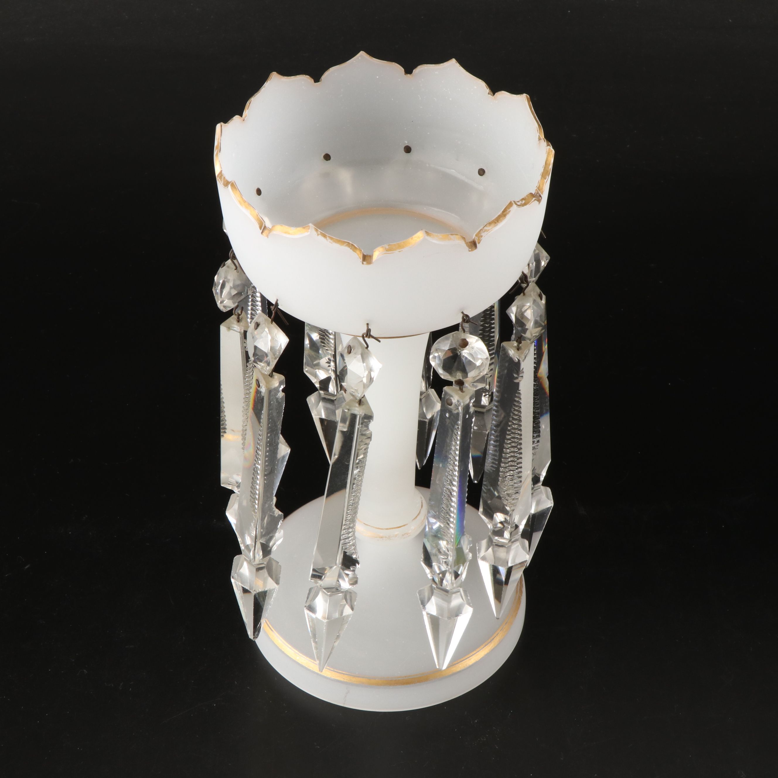 Pair of Gilt Glass Lusters, Late 19th/Early 20th Century