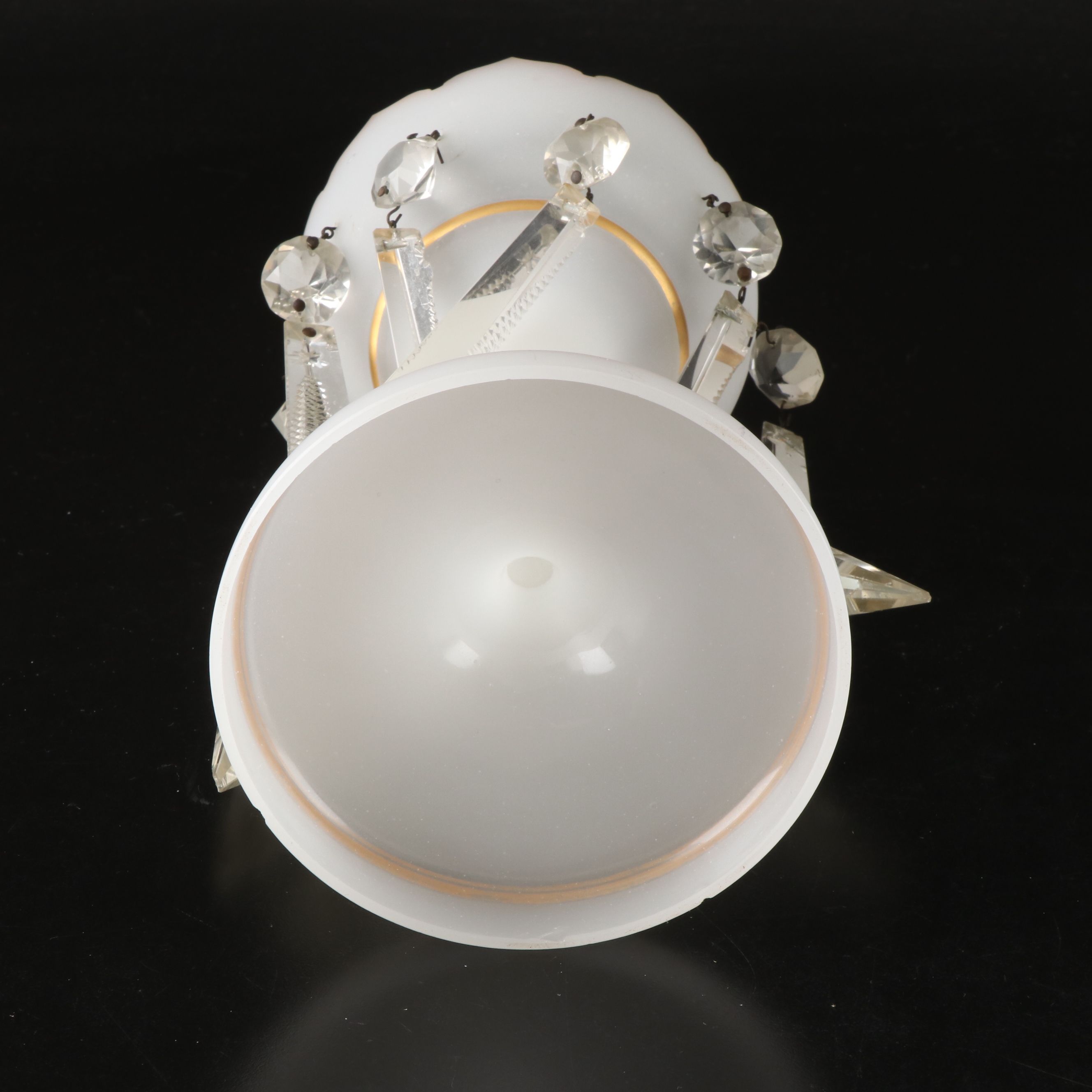 Pair of Gilt Glass Lusters, Late 19th/Early 20th Century