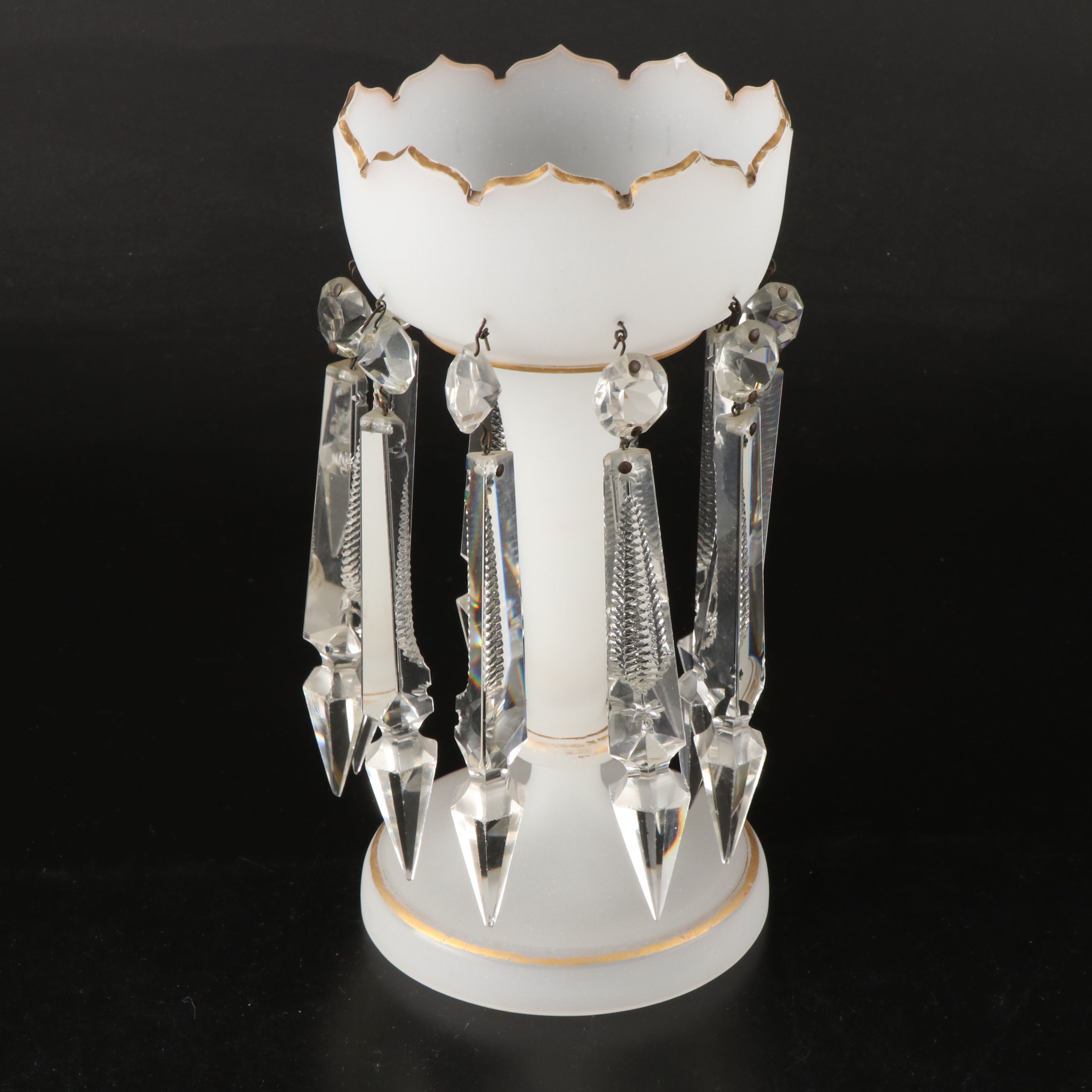 Pair of Gilt Glass Lusters, Late 19th/Early 20th Century