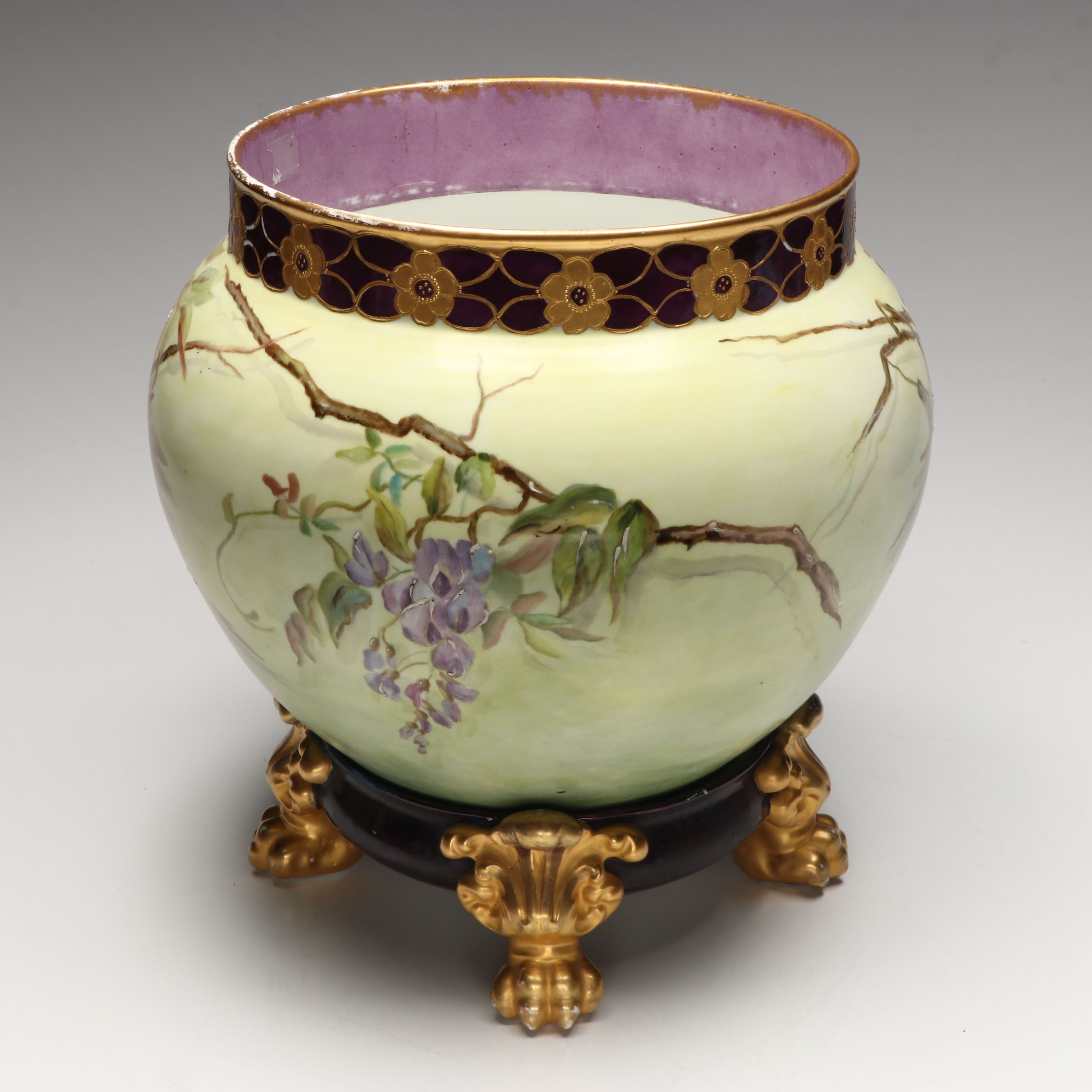 Jean Pouyat Limoges Porcelain Planter, Early to Mid-20th Century