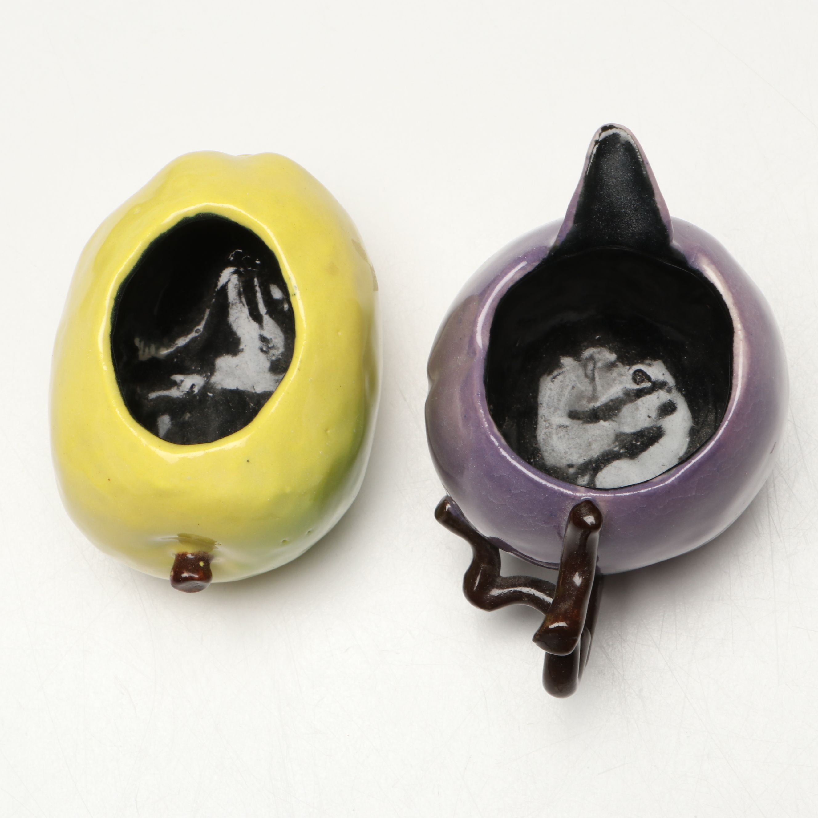 Cincinnati Studio Potter Susan G. Healy Leaf and Fruit Form Ceramic Serveware