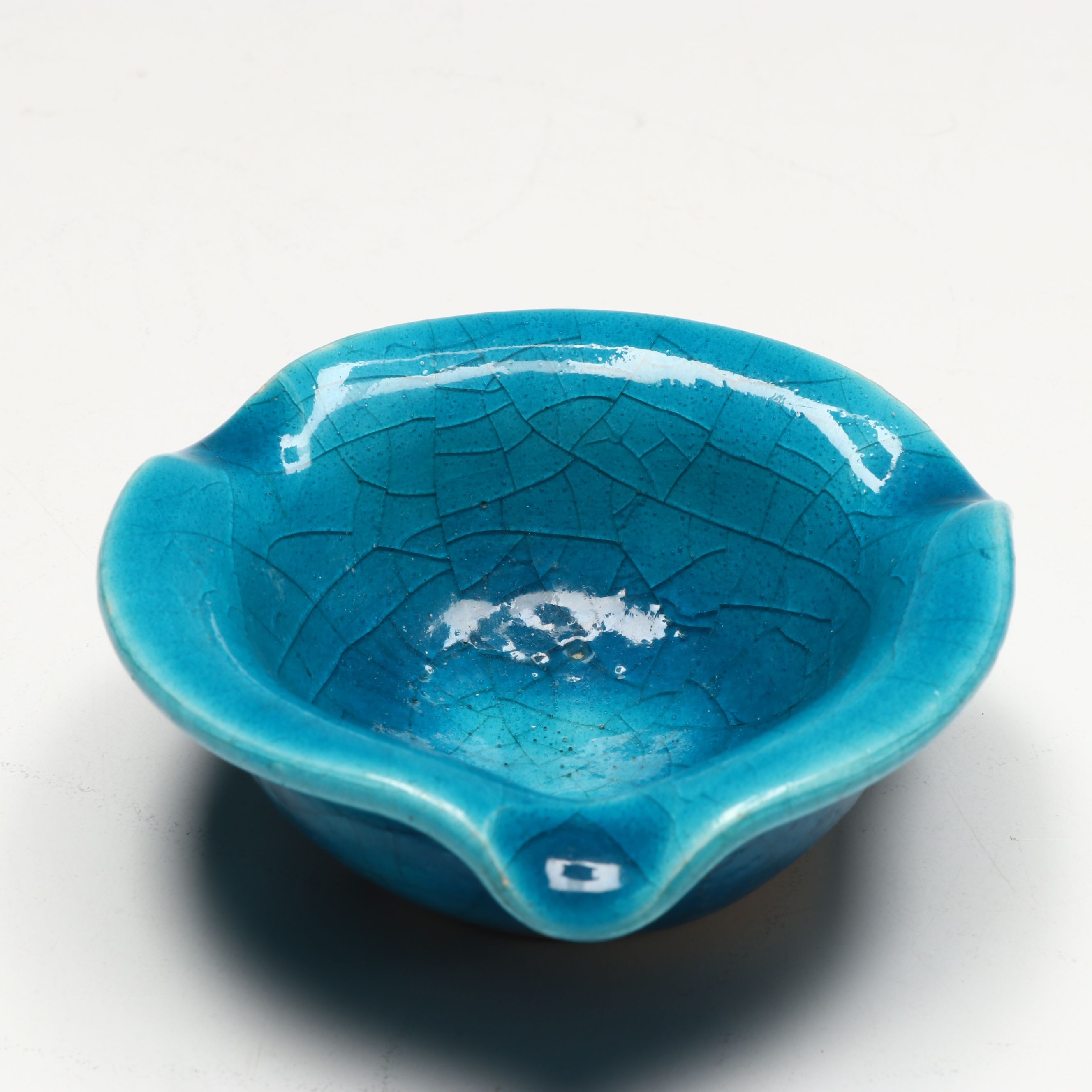 Ceramic Ashtray, Metal Bowl, Greek 24K Decorated Bowl, and Ceramic Plates