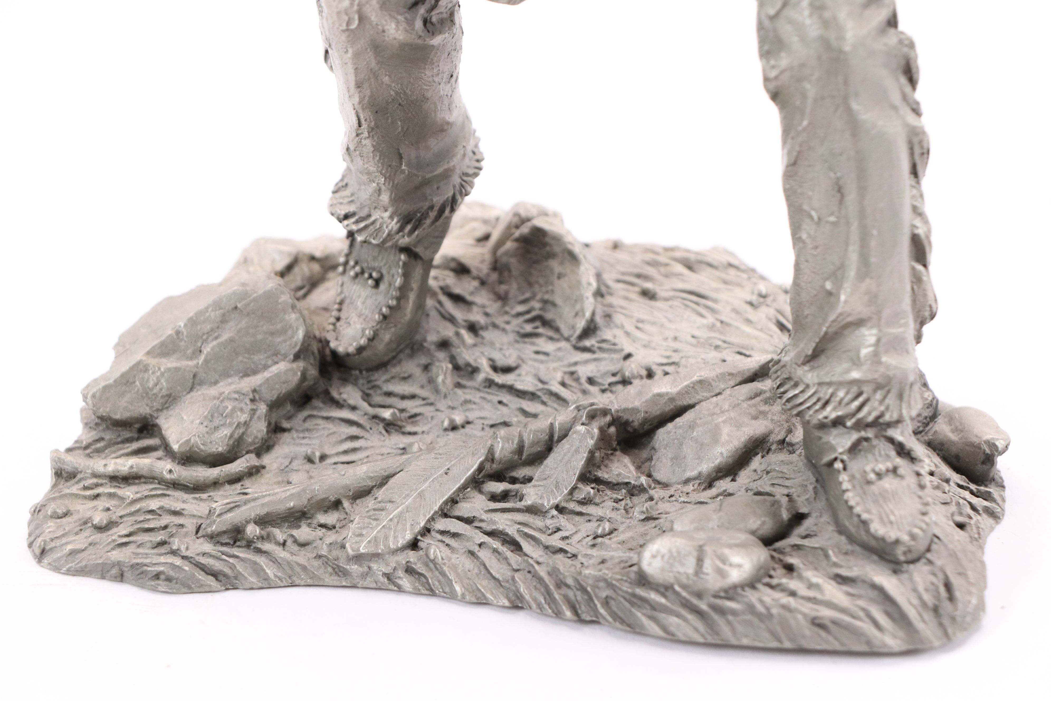 Jim Ponter Pewter Sculpture "Comanche Warrior," 1998