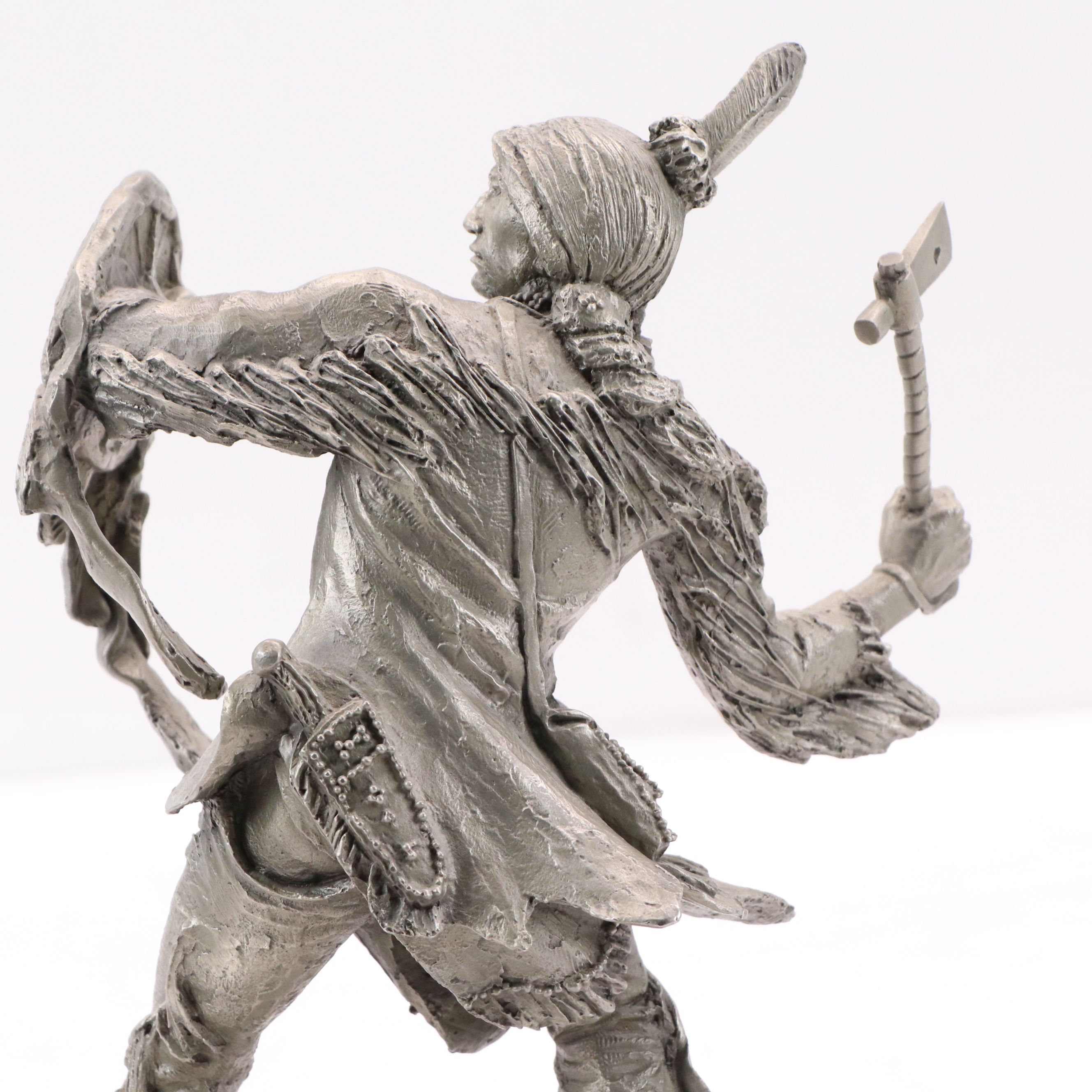 Jim Ponter Pewter Sculpture "Comanche Warrior," 1998