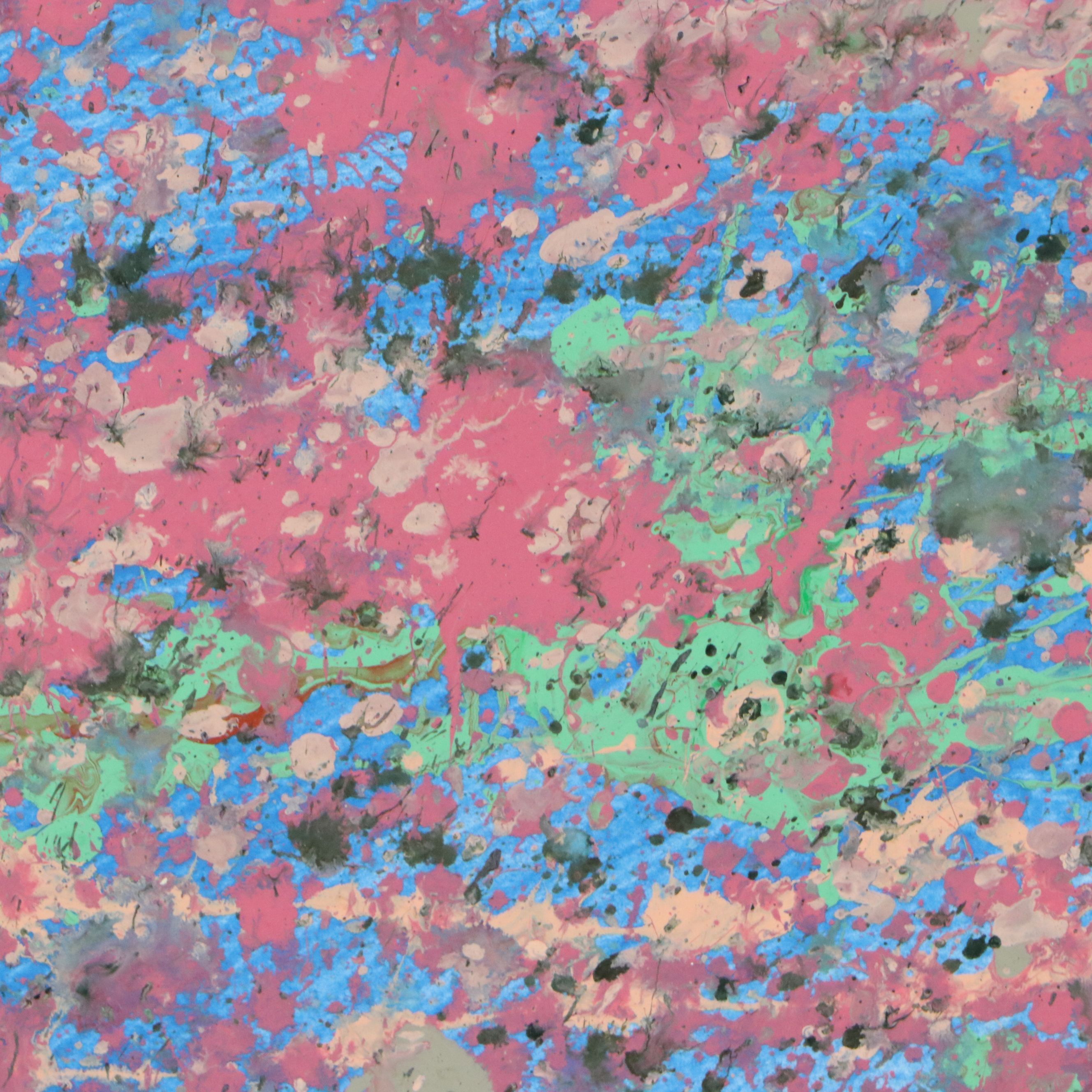 Harry Hilson Acrylic Painting "Fluid Earth," Mid to Late 20th Century