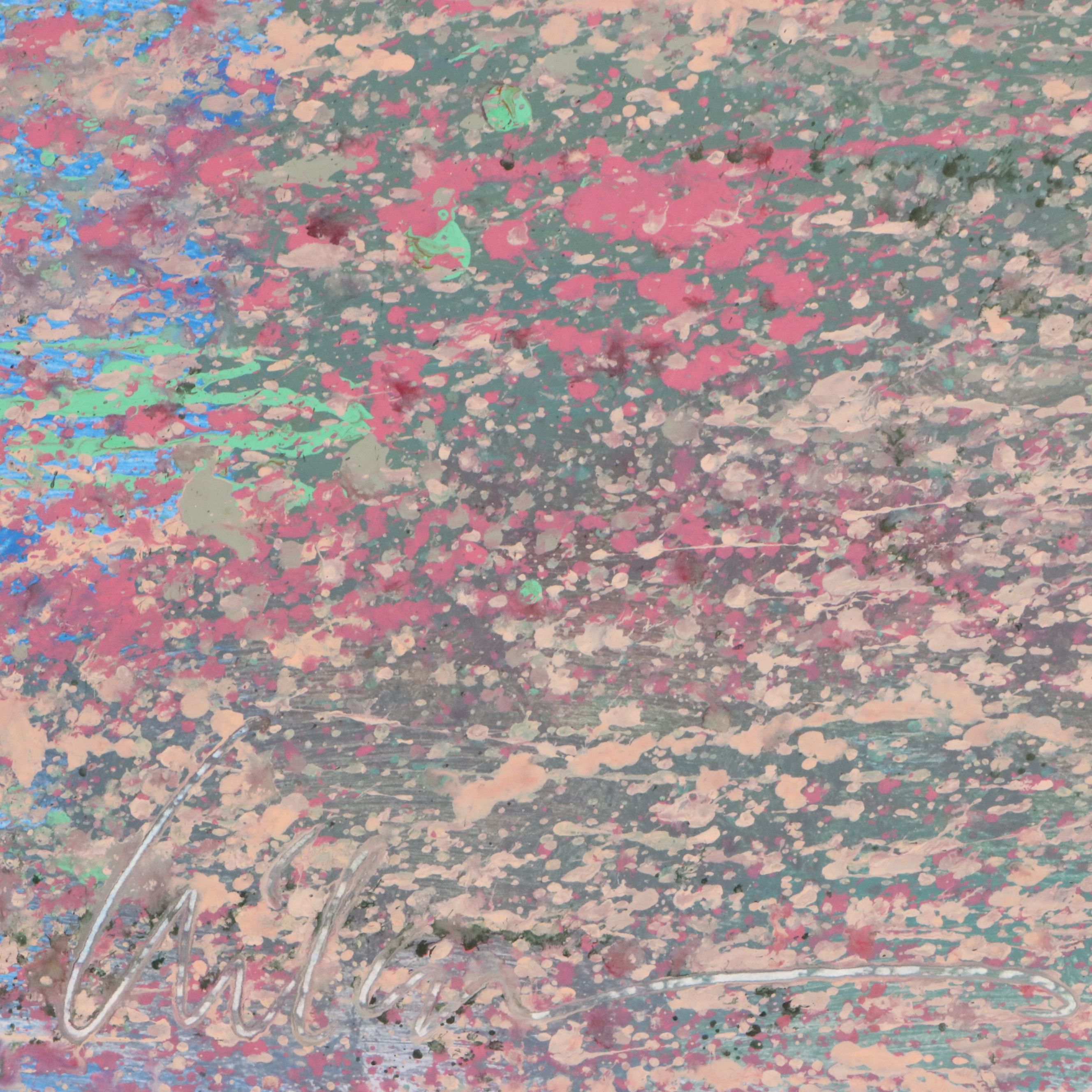 Harry Hilson Acrylic Painting "Fluid Earth," Mid to Late 20th Century