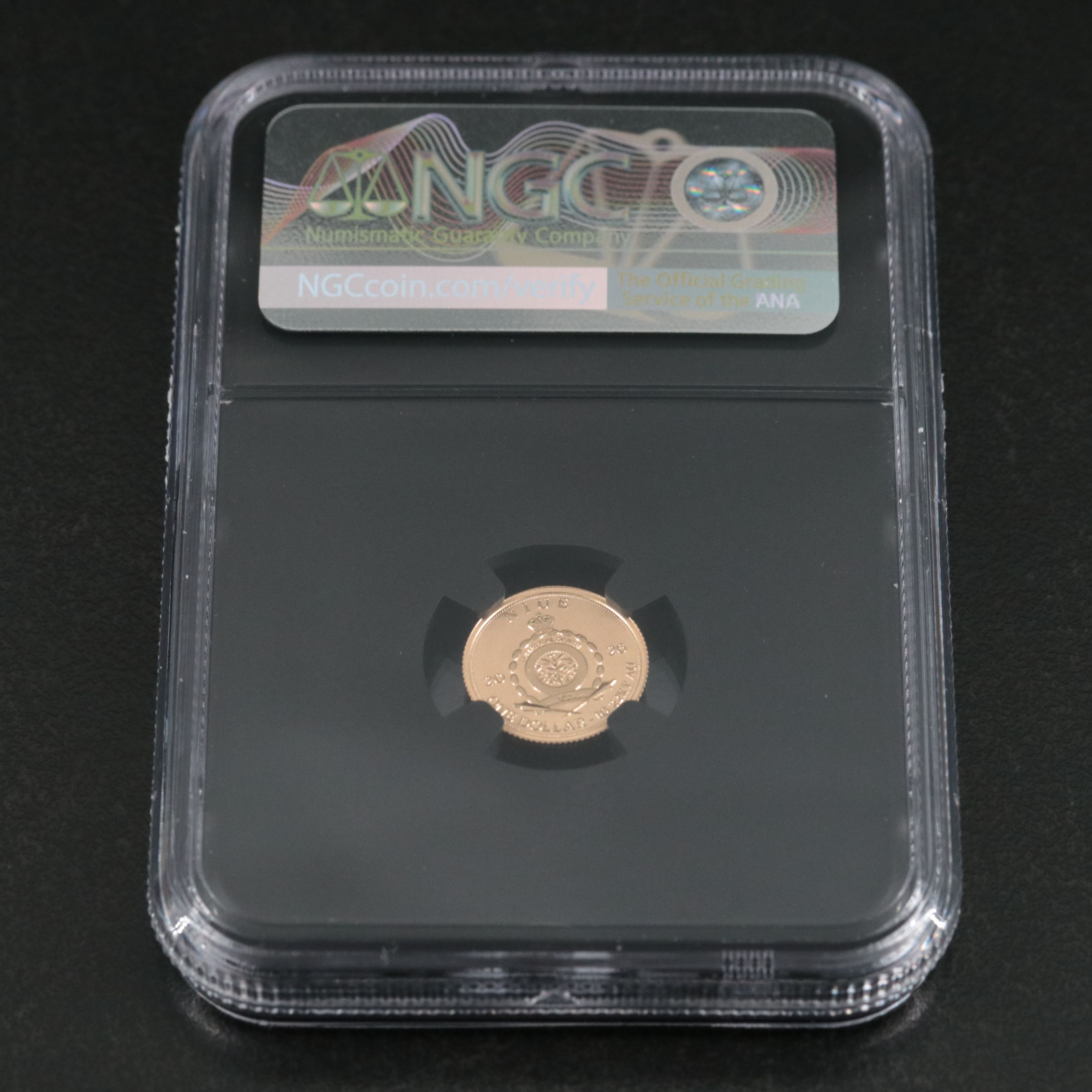 NGC Reverse Proof 70, 2026 Nuie One Gram Tyrannosaurus Gold Coin