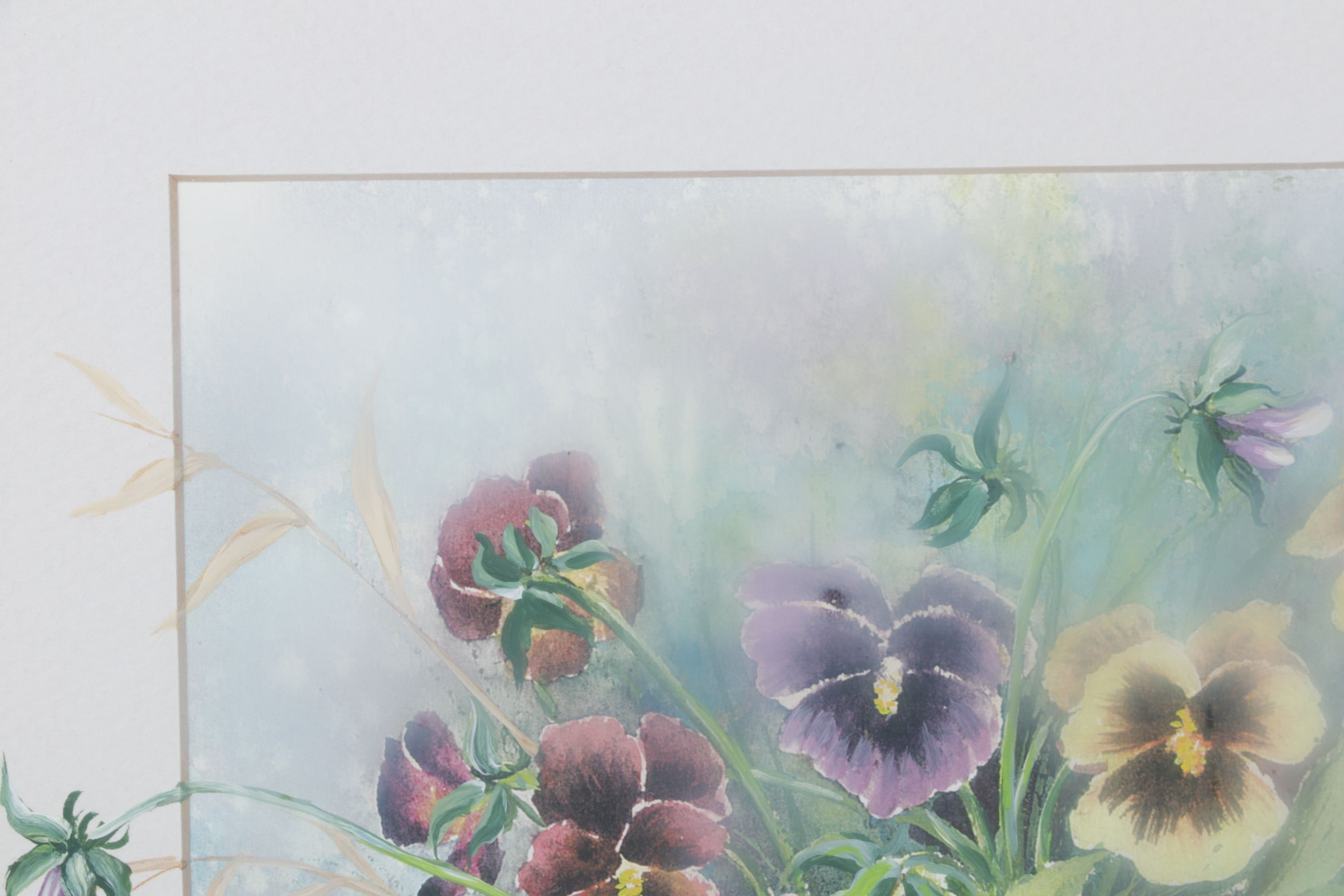 Ernestine Bucking Hand-Embellished Offset Lithograph Floral Still Life