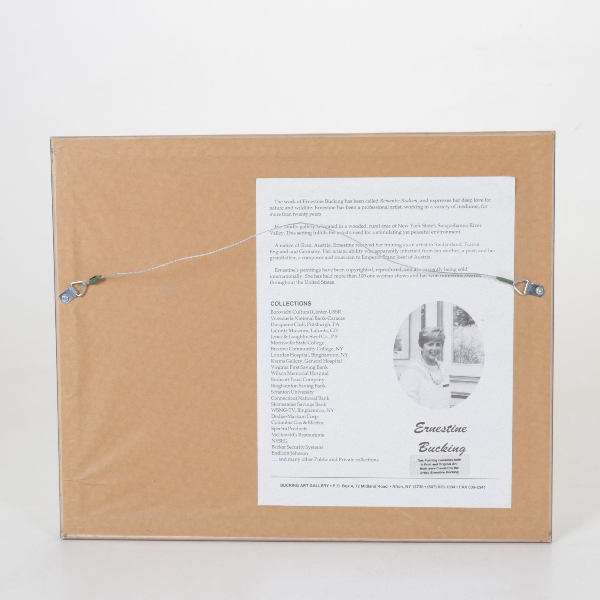 Ernestine Bucking Hand-Embellished Offset Lithograph Floral Still Life