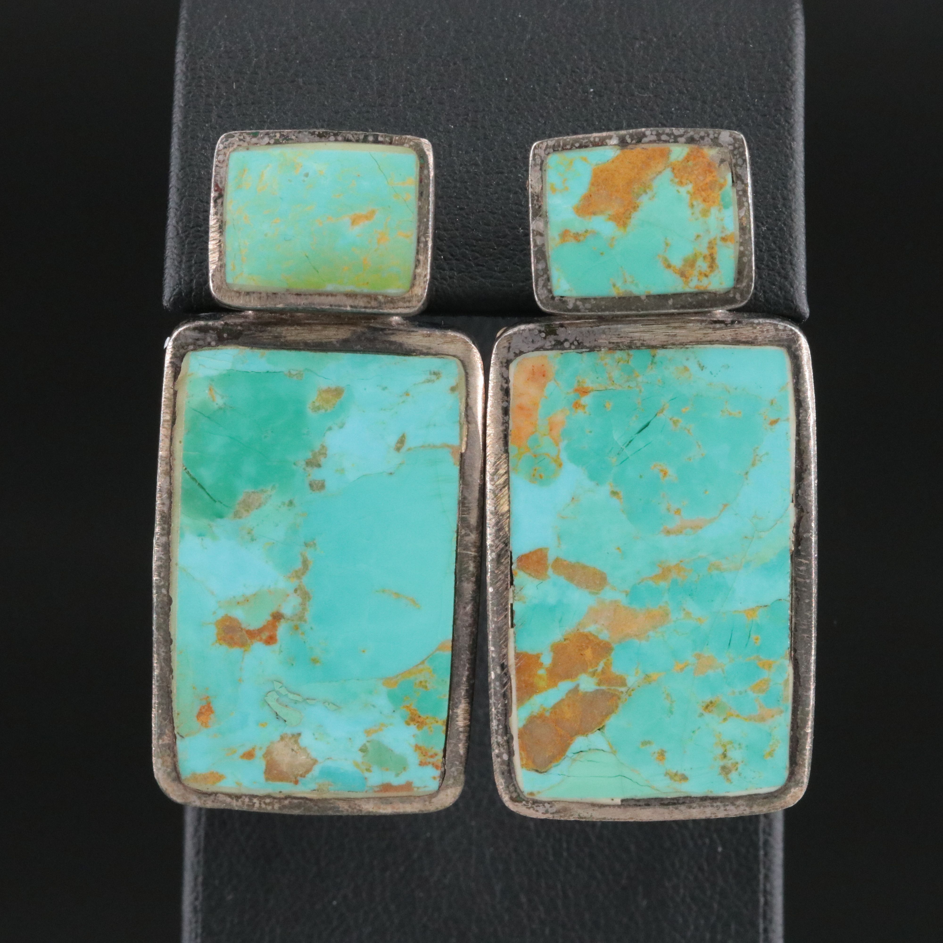 Sterling Turquoise Drop Earrings