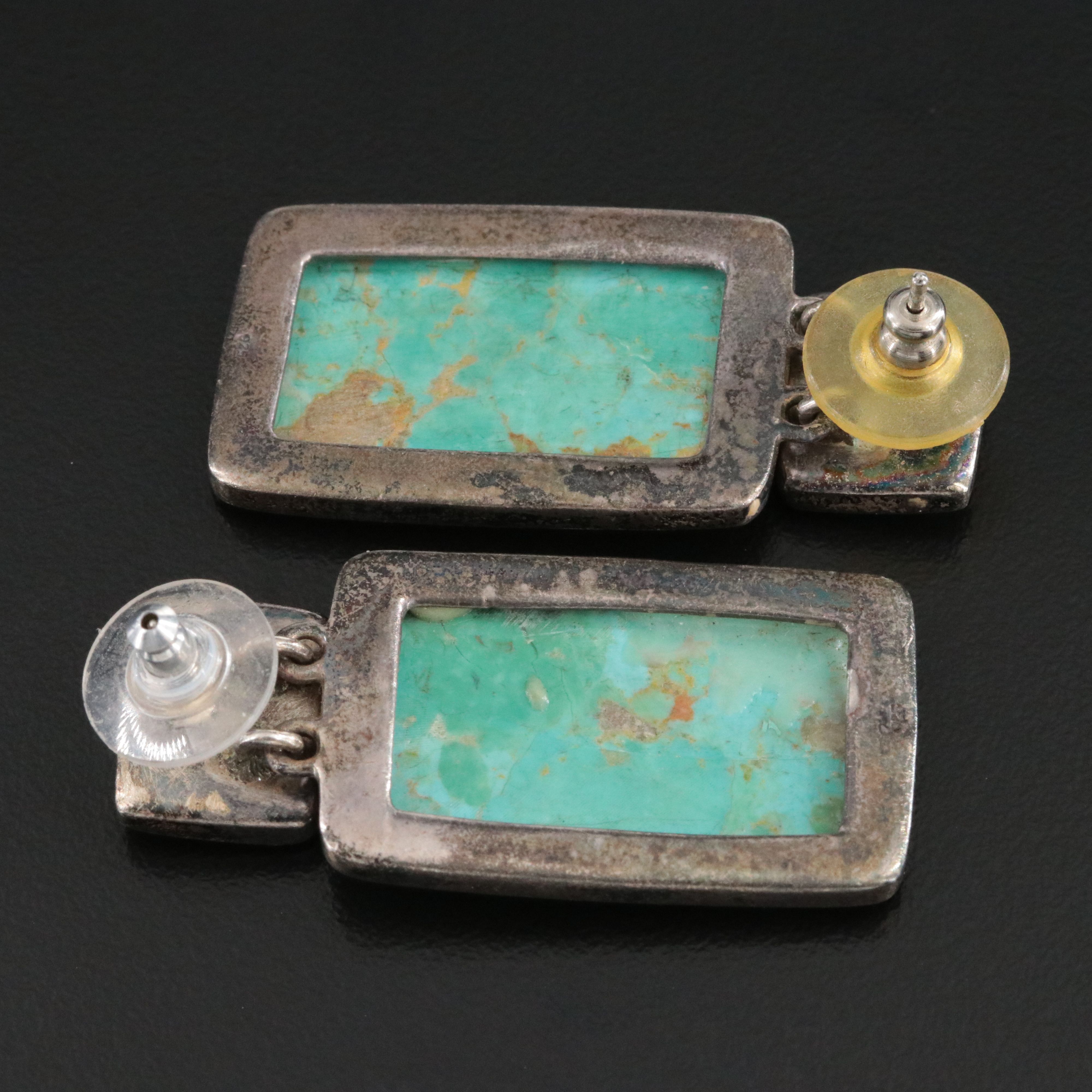 Sterling Turquoise Drop Earrings