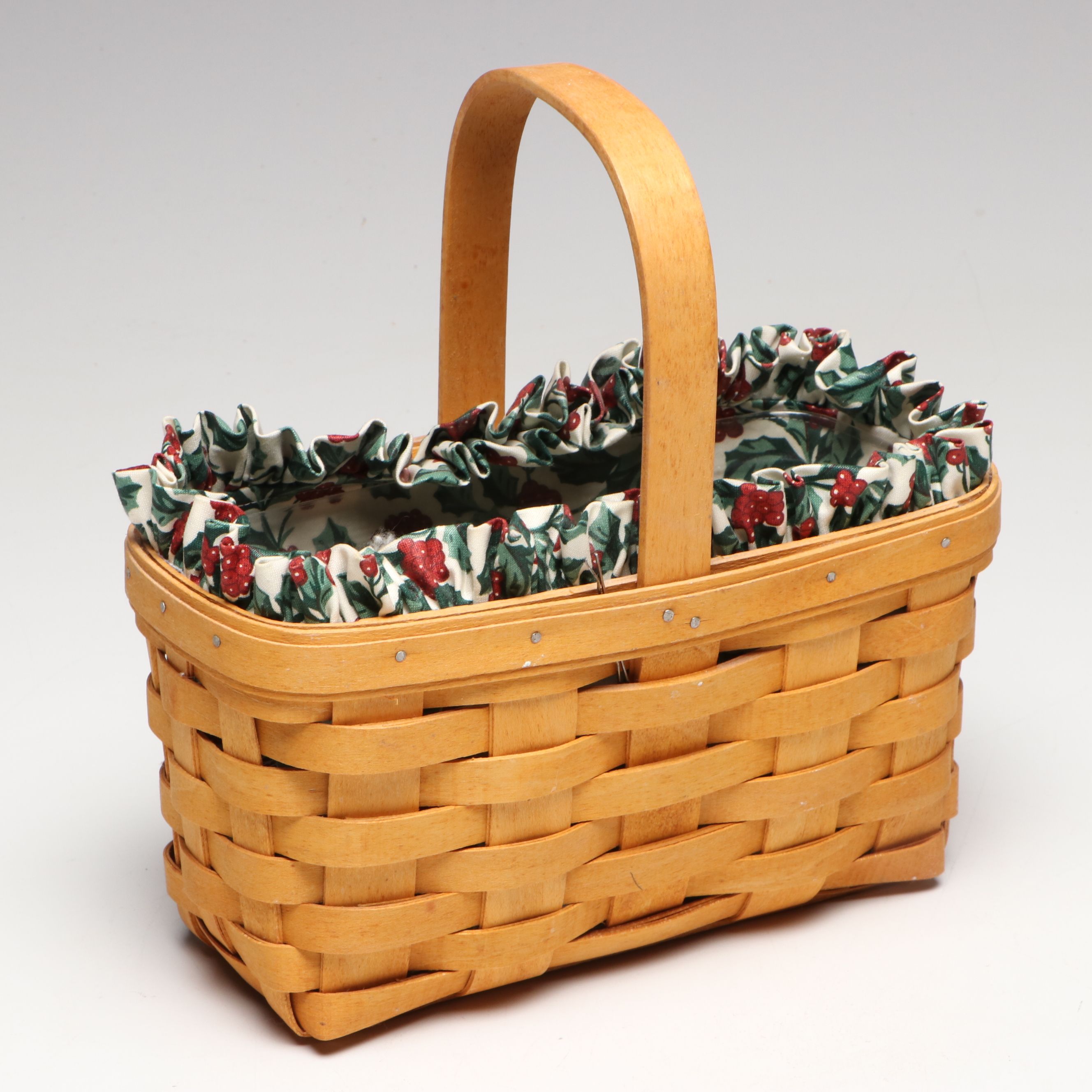 Longaberger Woven and Fabric Lined Baskets with Tie-On Accessories