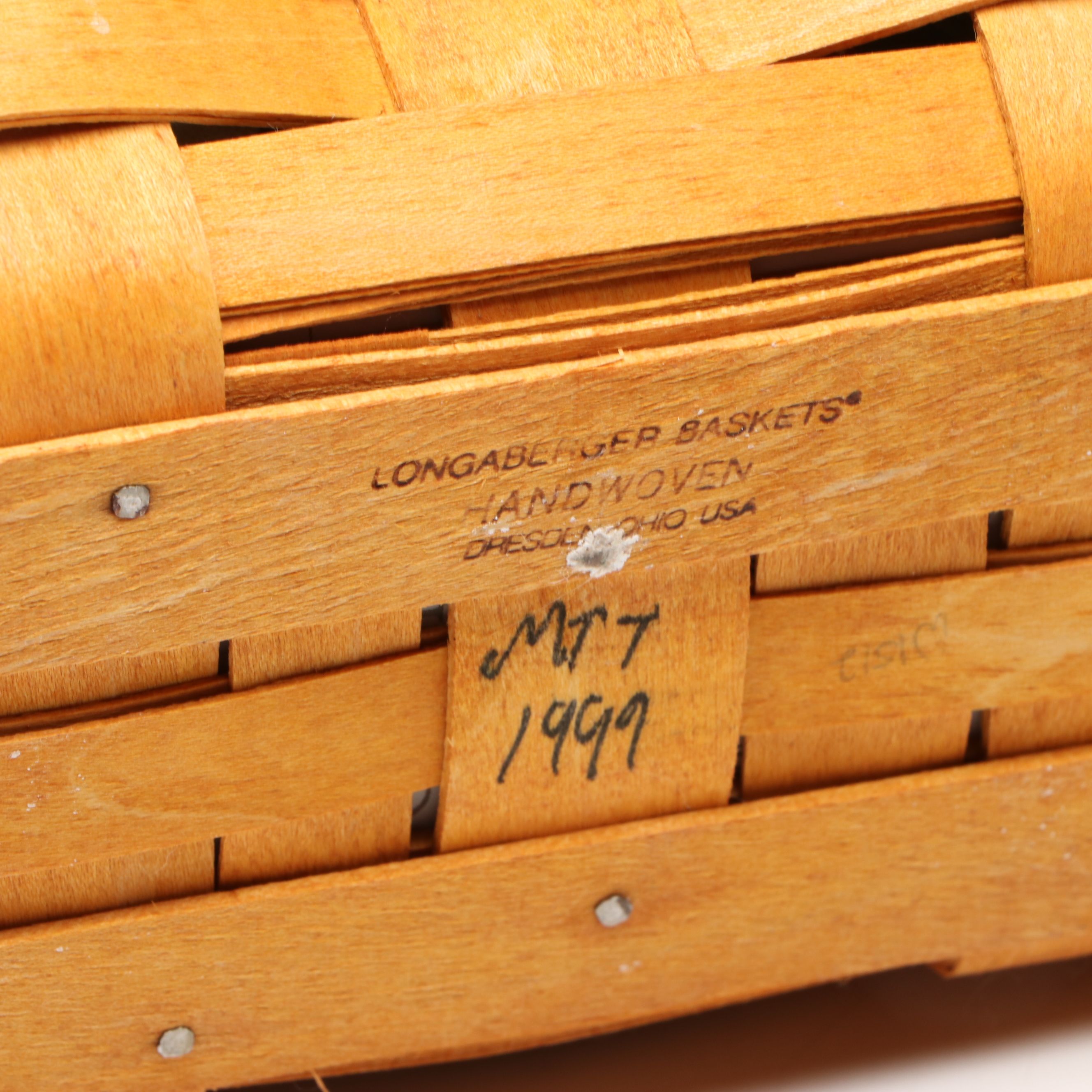 Longaberger Woven and Fabric Lined Baskets with Tie-On Accessories