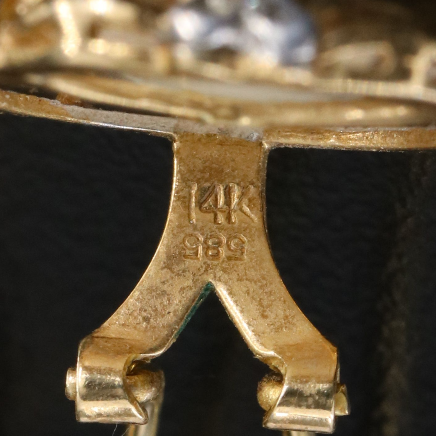 14K Mabé Pearl and Diamond Button Clip Earrings