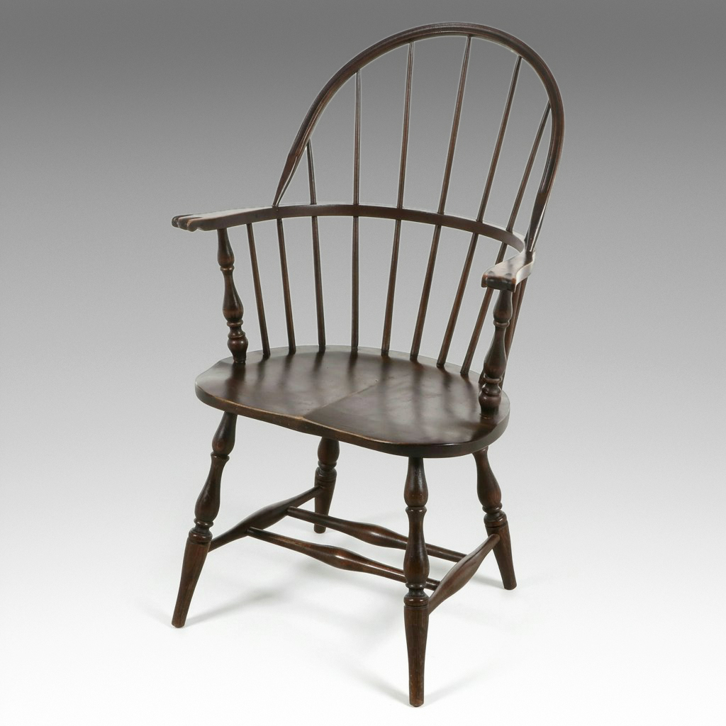 Heywood-Wakefield "American Walnut" Windsor Hoop-Back Armchair