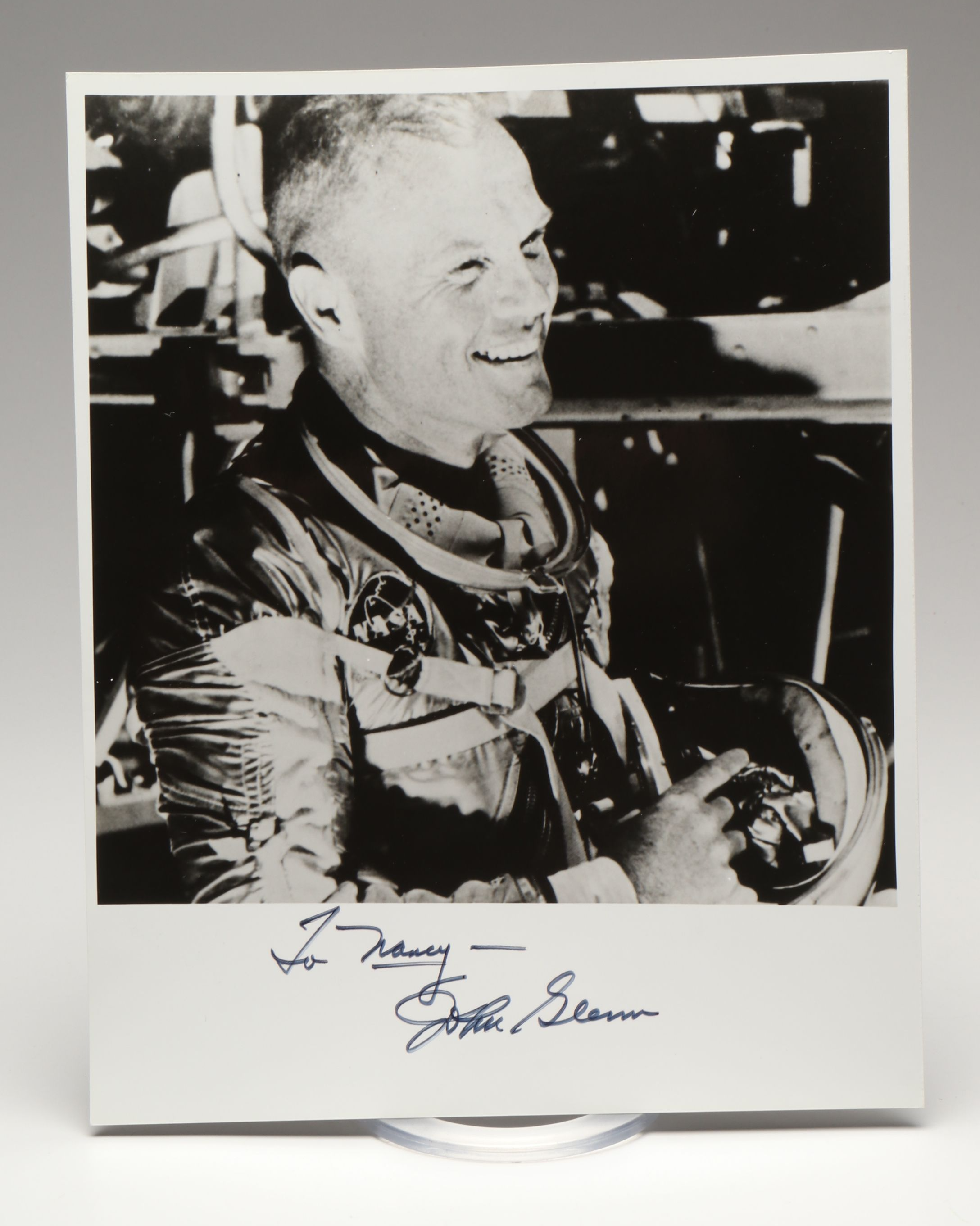 John Glenn Signed Photo Prints and Postal Cover