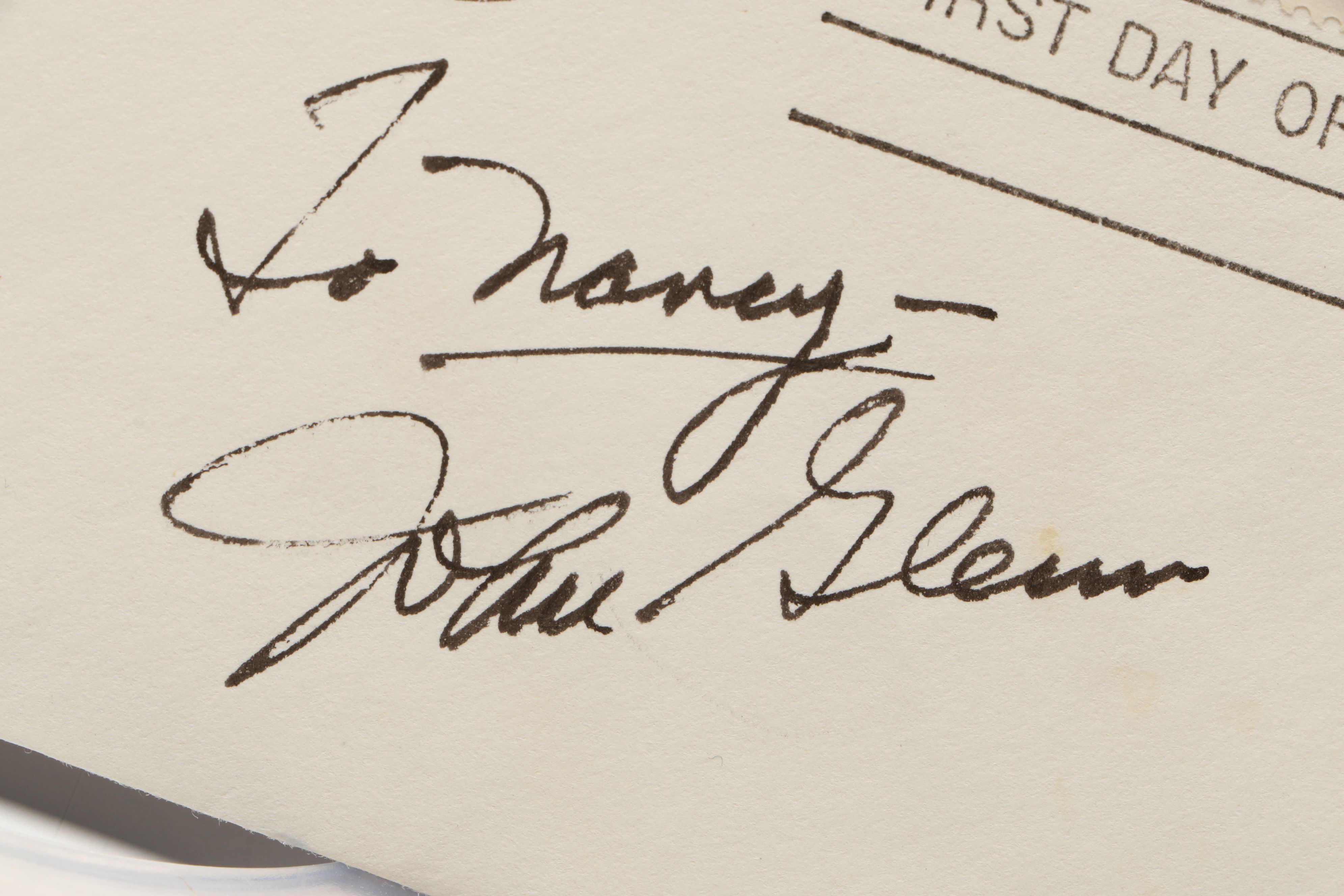 John Glenn Signed Photo Prints and Postal Cover