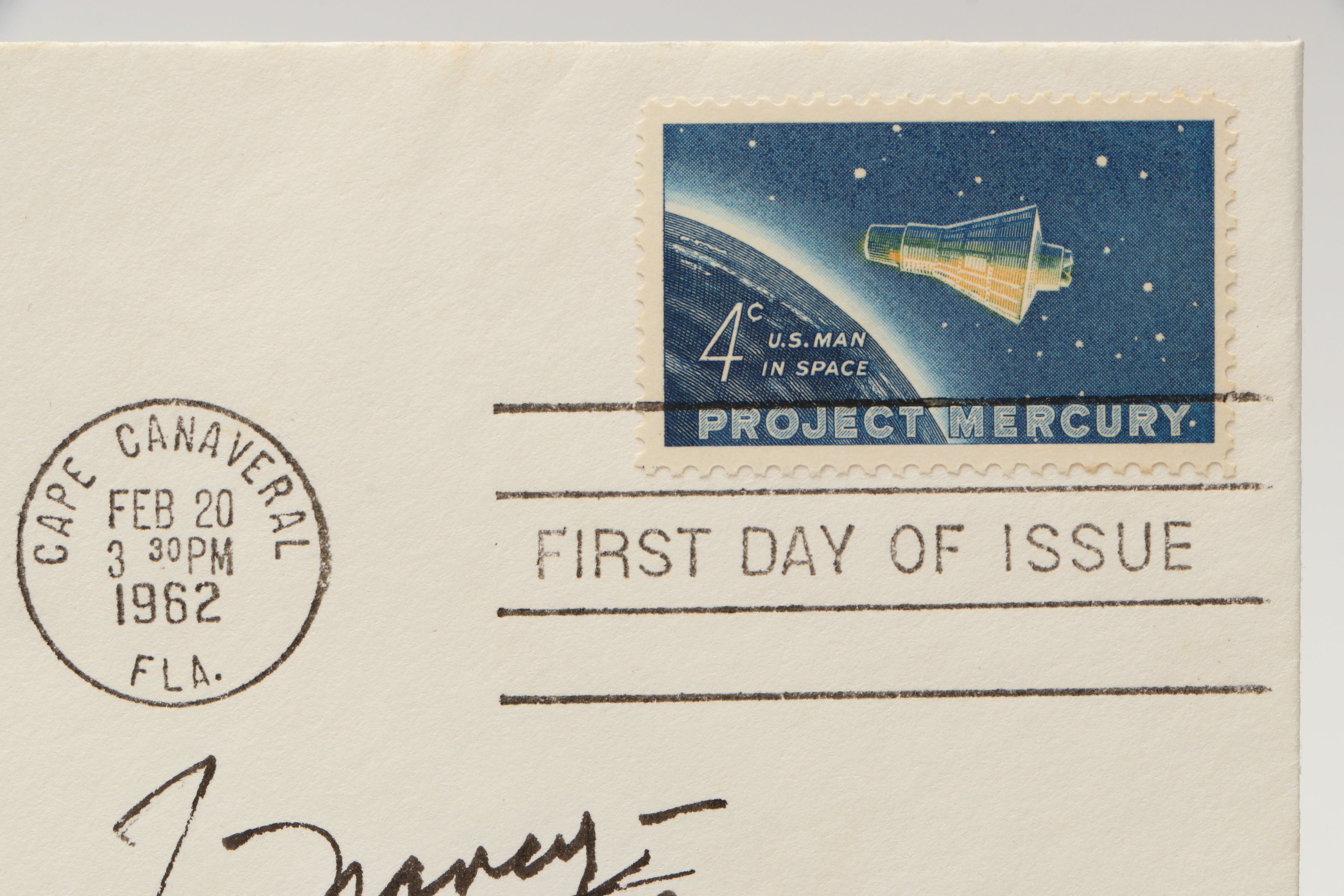 John Glenn Signed Photo Prints and Postal Cover