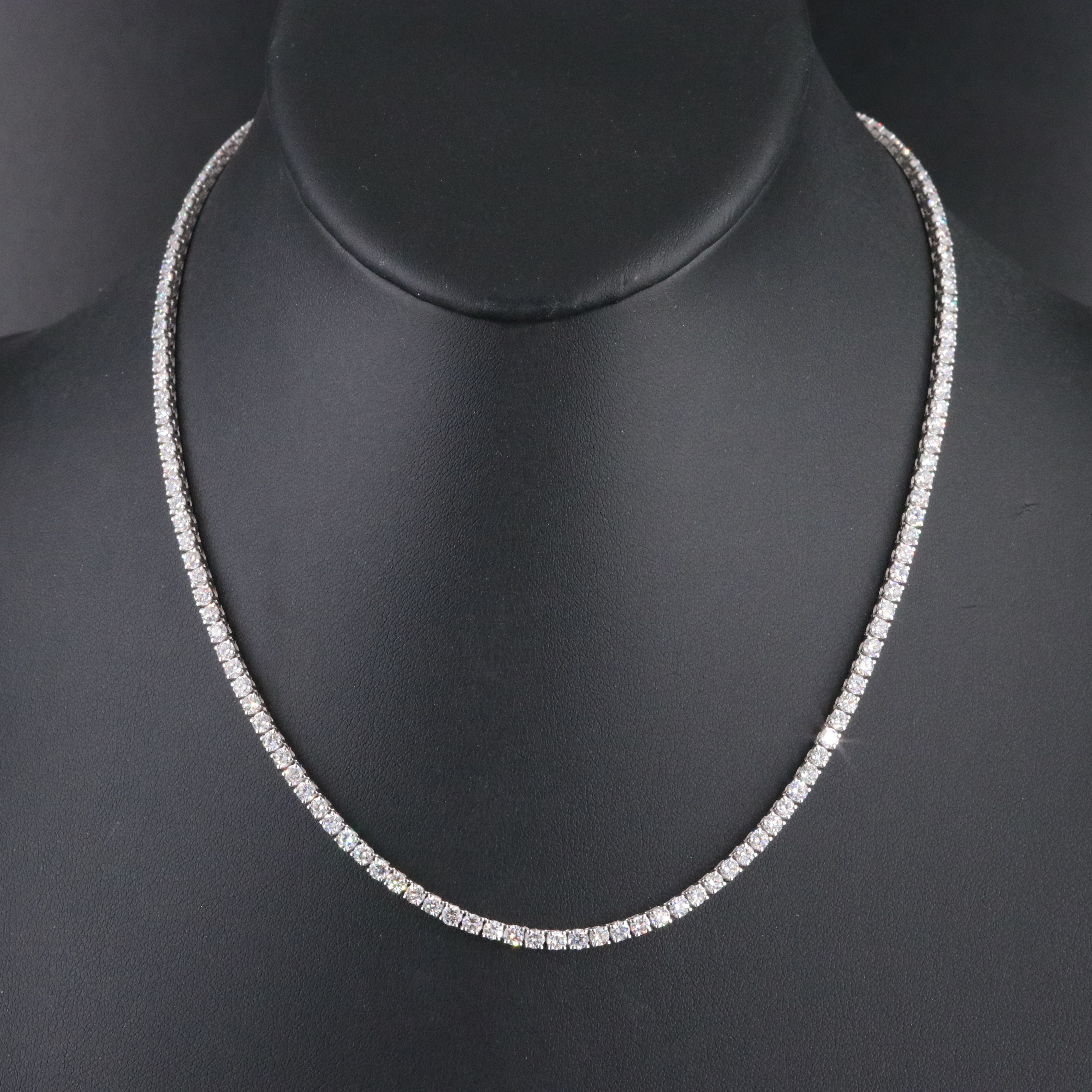 Sterling 10.00 CTW Lab Grown Diamond Rivière Necklace